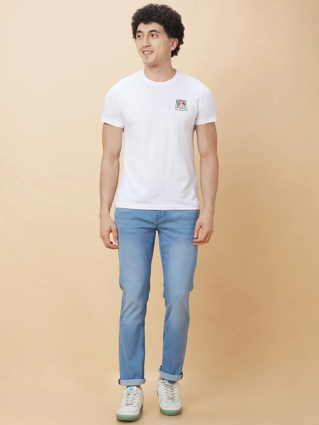 Blue Slim Straight Fit Men's Denims by Being Human Clothing - Image 5
