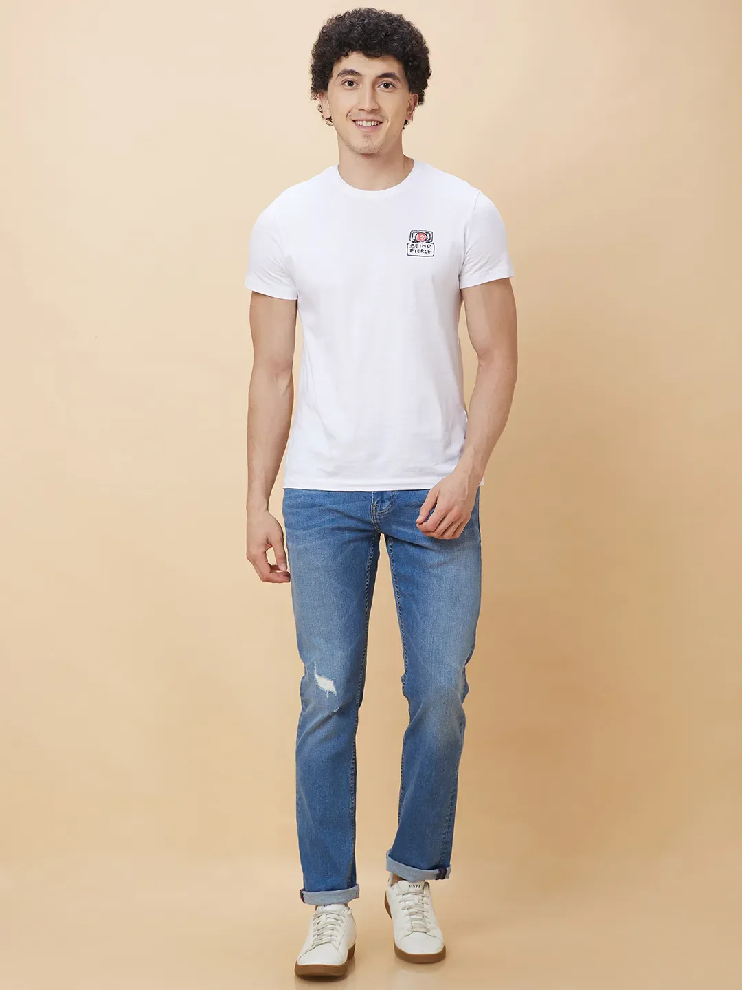 Blue Slim Straight Fit Men's Denims by Being Human Clothing - Image 2