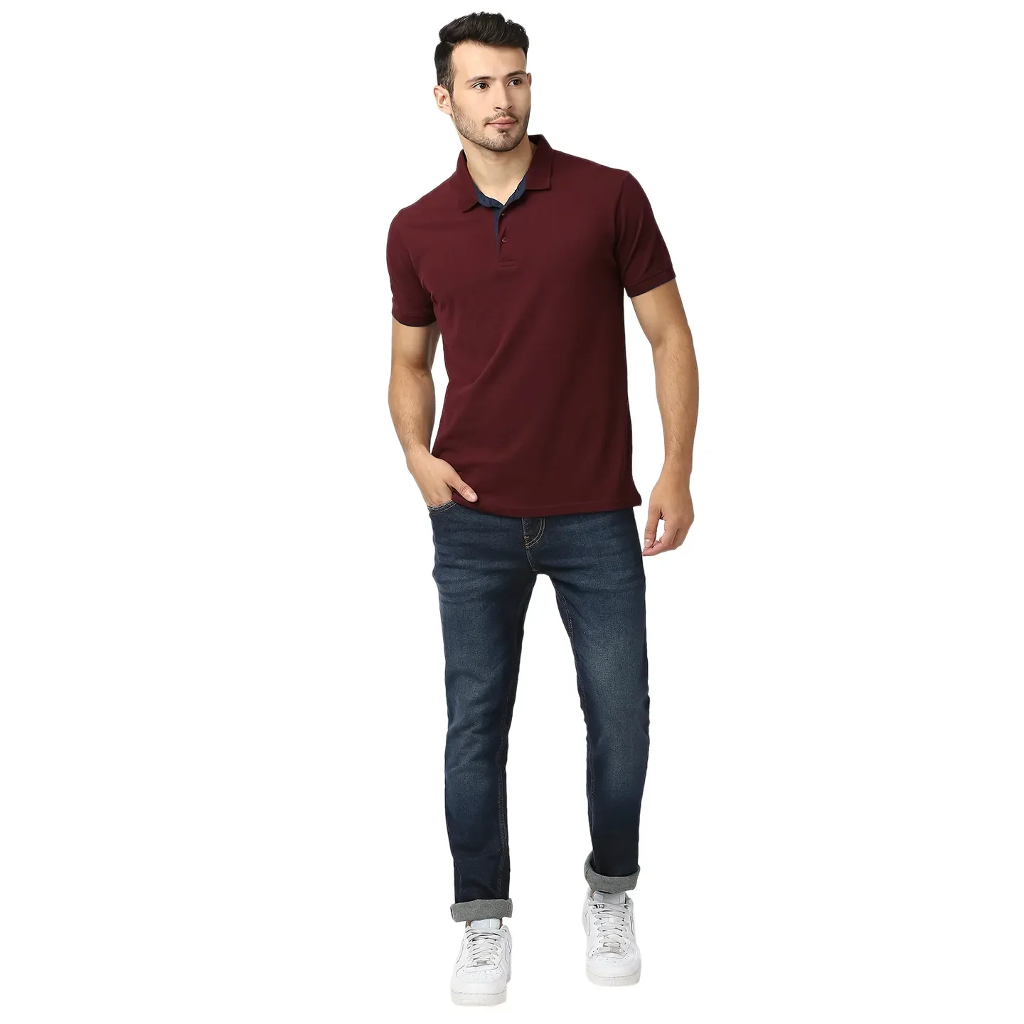 Blue Slim Straight Fit Men's Denims by Being Human Clothing - Image 6