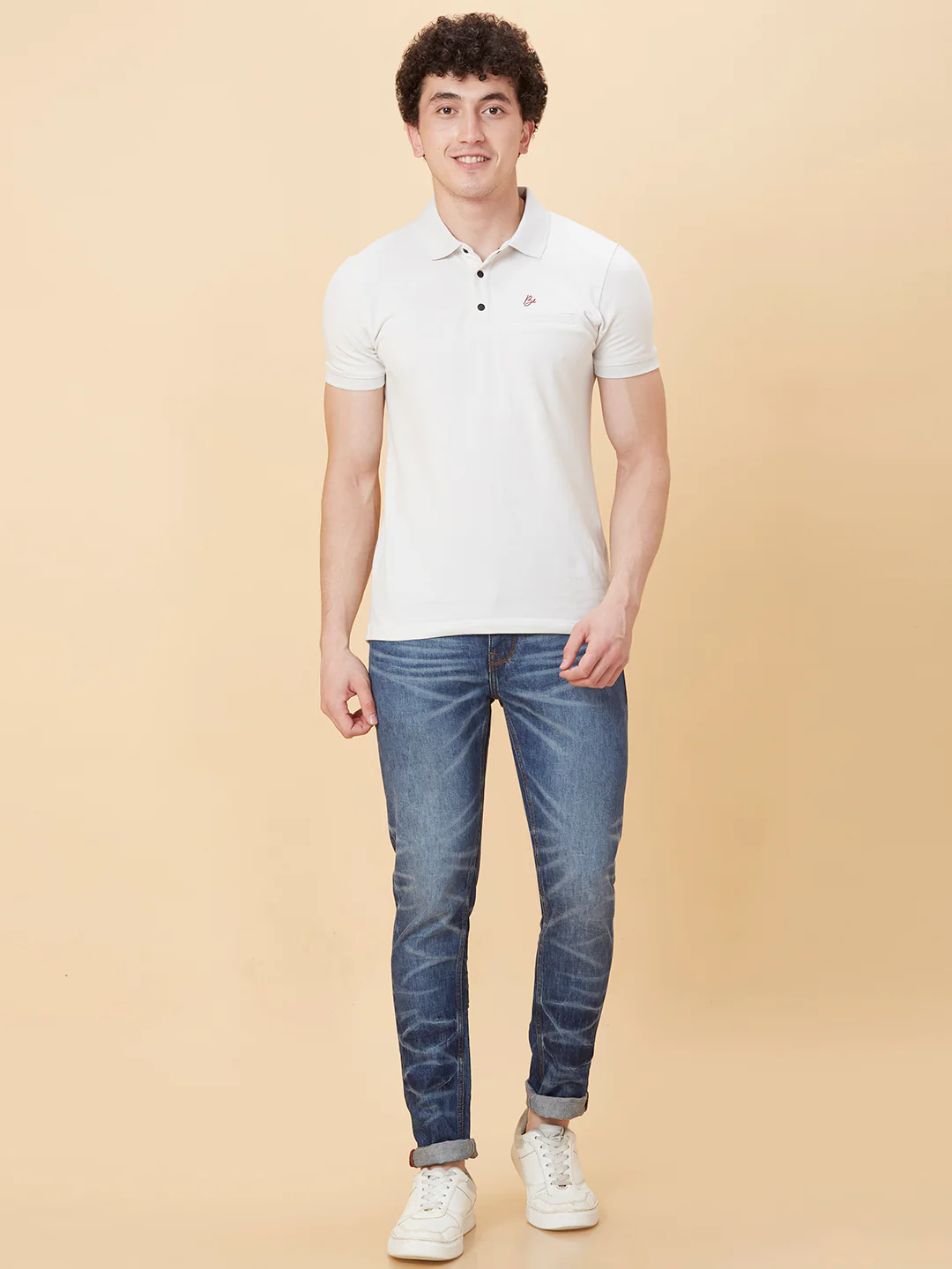 Blue Slim Straight Fit Denims For Men By Being Human Clothing - Image 2