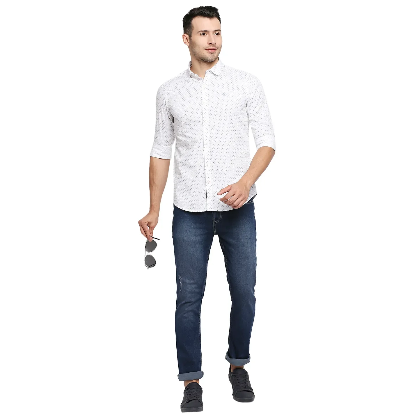 Blue Slim Straight Fit Men's Denims by Being Human Clothing - Image 6
