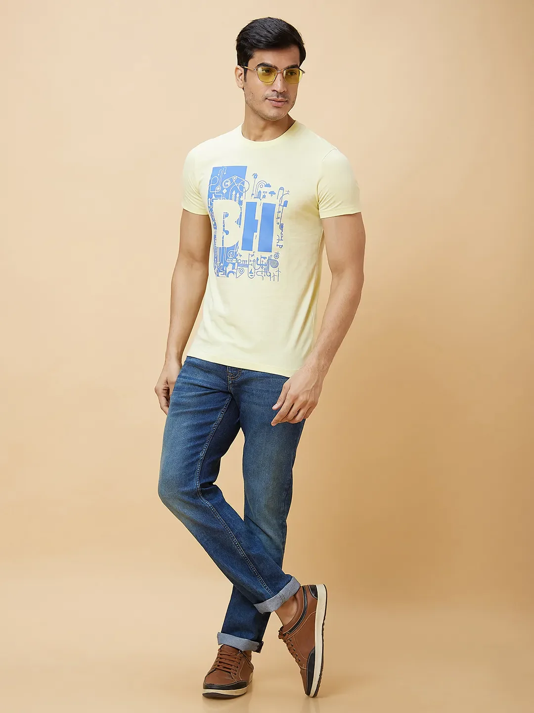 Blue Slim Straight Fit Men's Denims by Being Human Clothing - Image 6