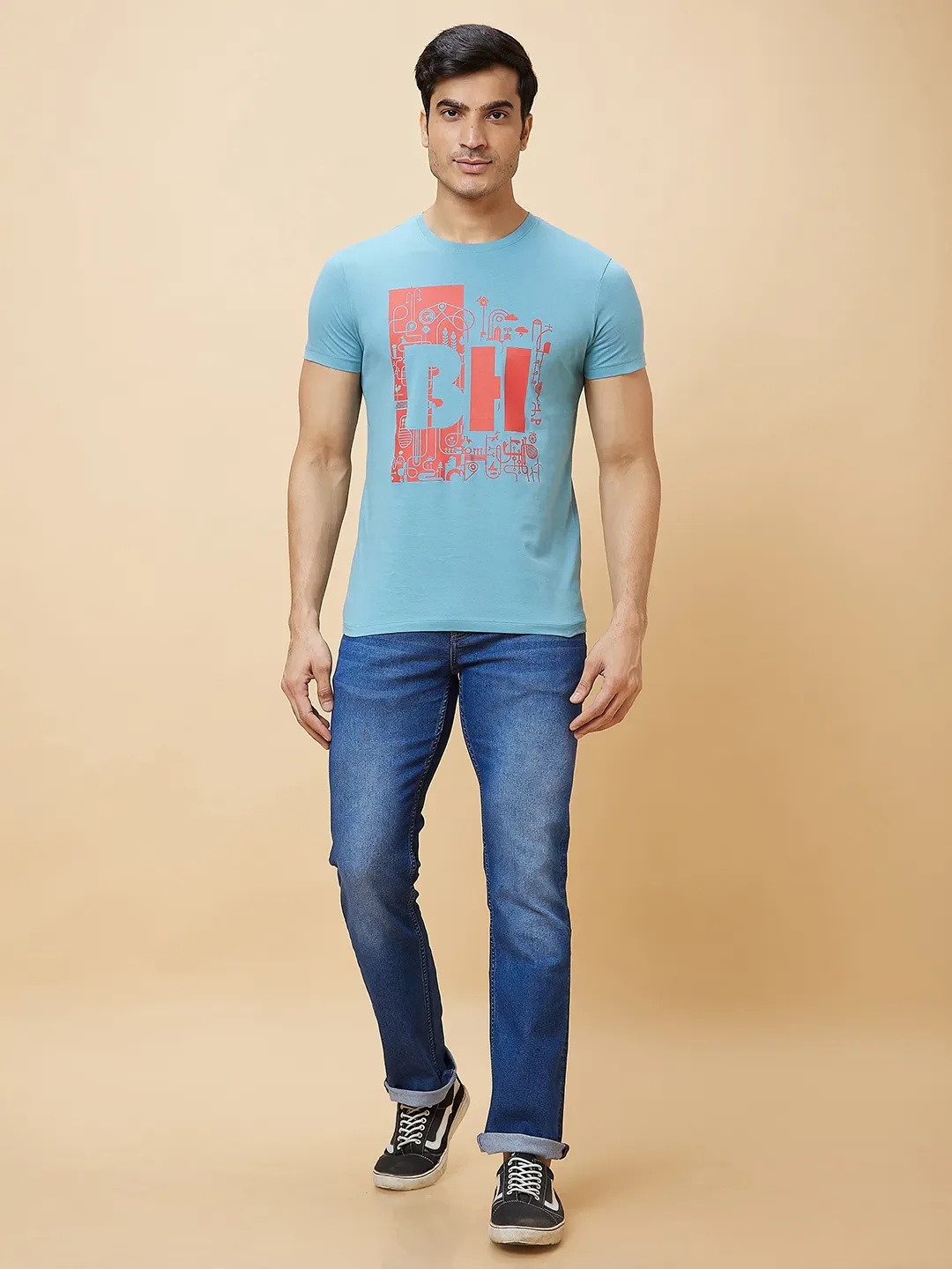 Blue Slim Straight Fit Men's Denims by Being Human Clothing - Image 2