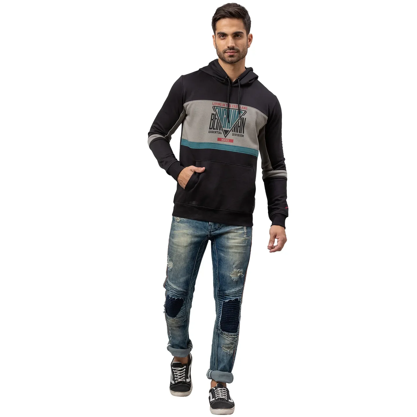 Blue Slim Straight Fit Men's Denims by Being Human Clothing - Image 2