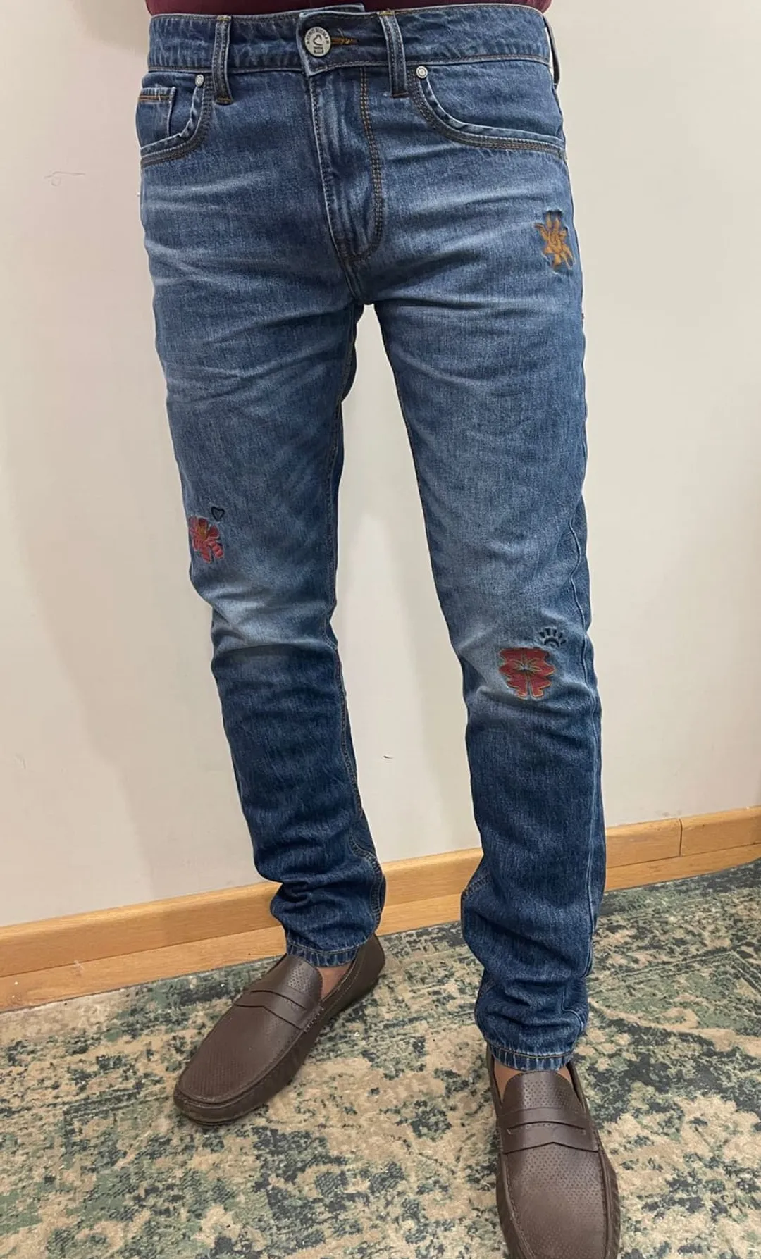 Blue Straight Fit Men's Denims by Being Human Clothing - Image 2