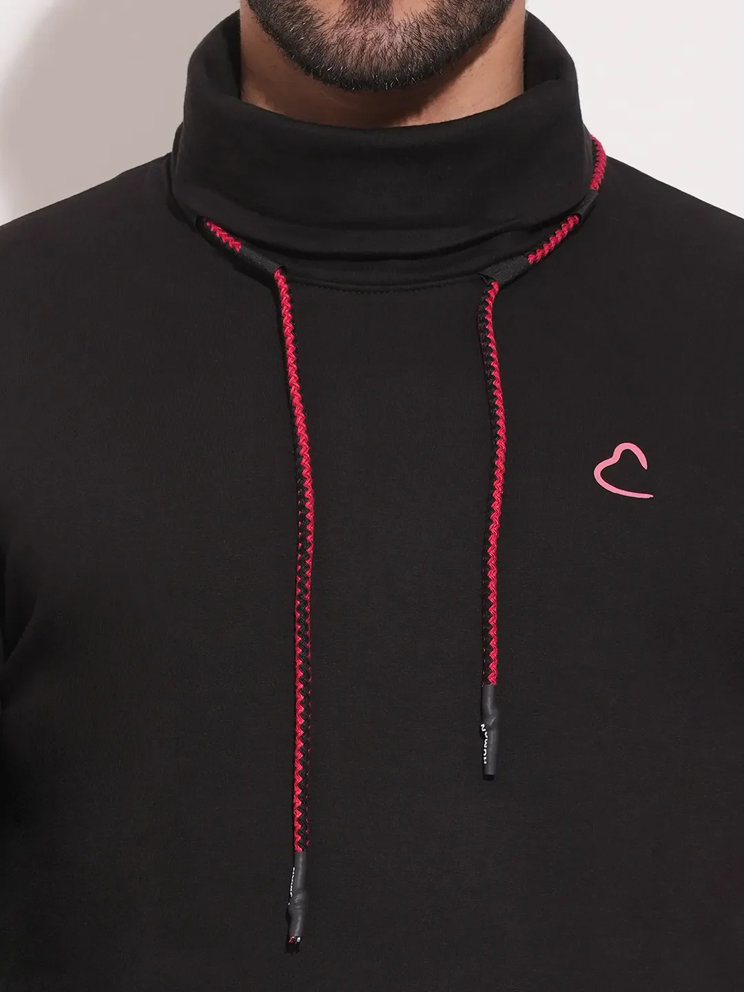 Black Regular Fit Round Neck Long Sleeves Men's Sweatshirt by Being Human Clothing - Image 7