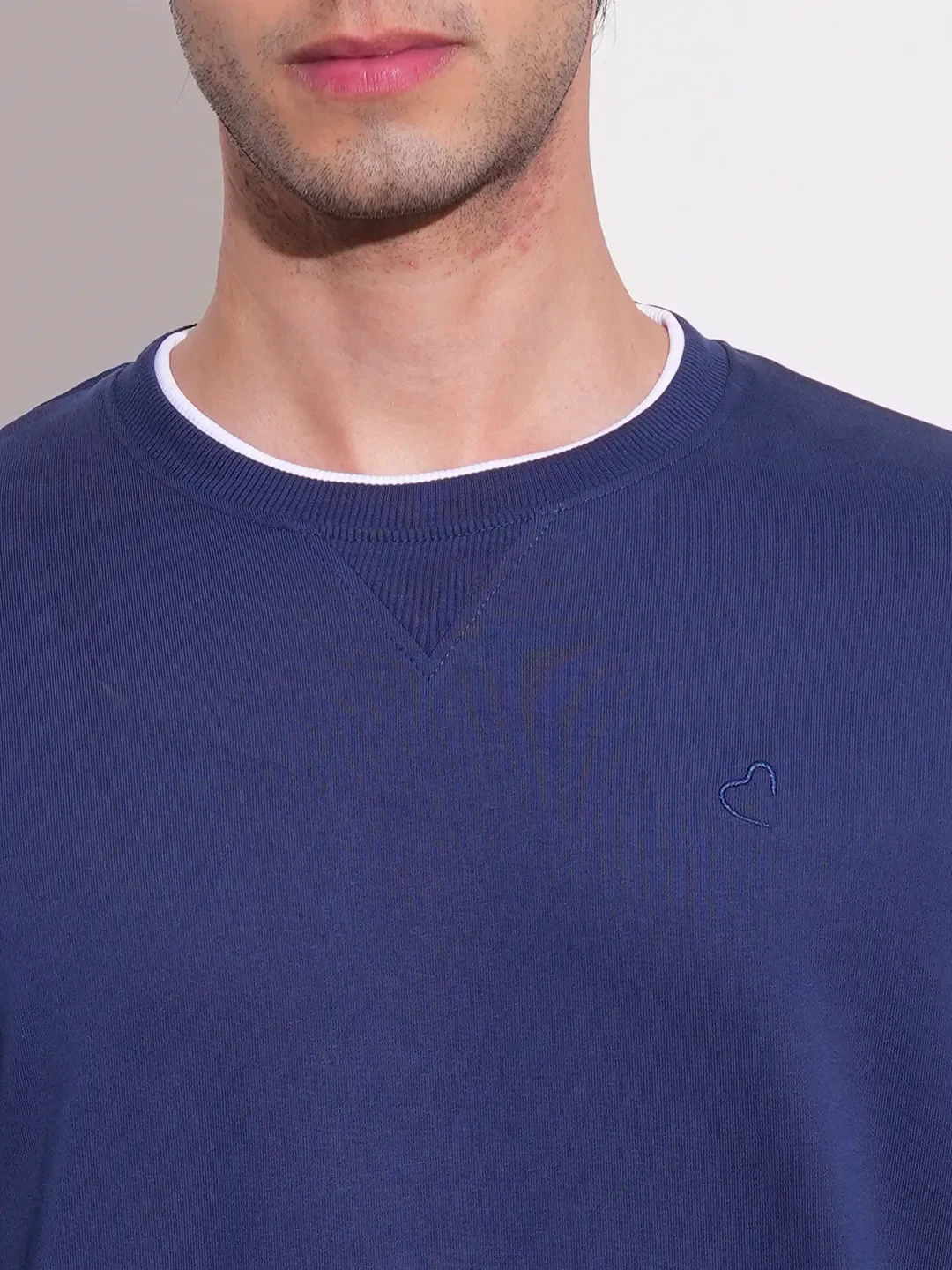 Blue Regular Fit Round Neck Long Sleeves Men's Sweatshirt by Being Human Clothing - Image 5