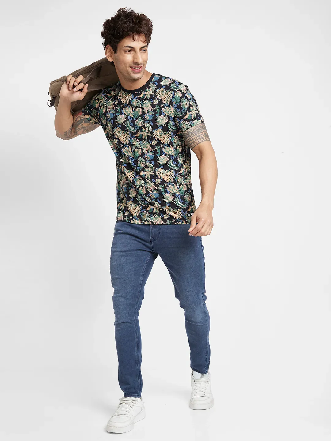 Grey Regular Fit Men's Short Sleeves T-Shirt by Being Human Clothing - Image 6