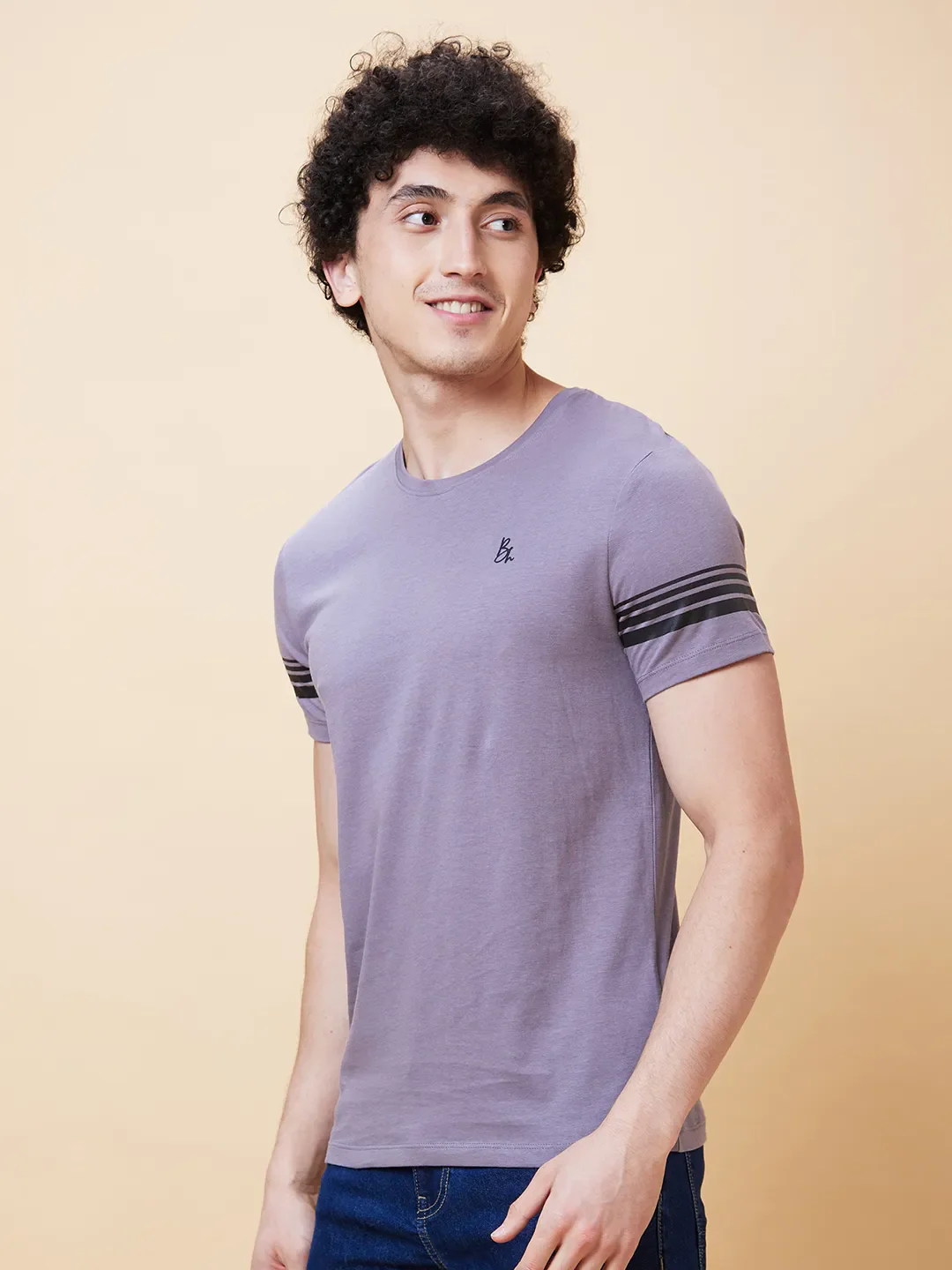 Grey Regular Fit Men's Short Sleeves T-Shirt by Being Human Clothing - Image 4