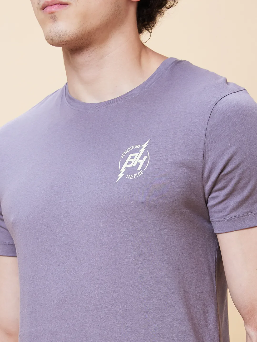 Grey Regular Fit Men's Short Sleeves T-Shirt by Being Human Clothing - Image 5