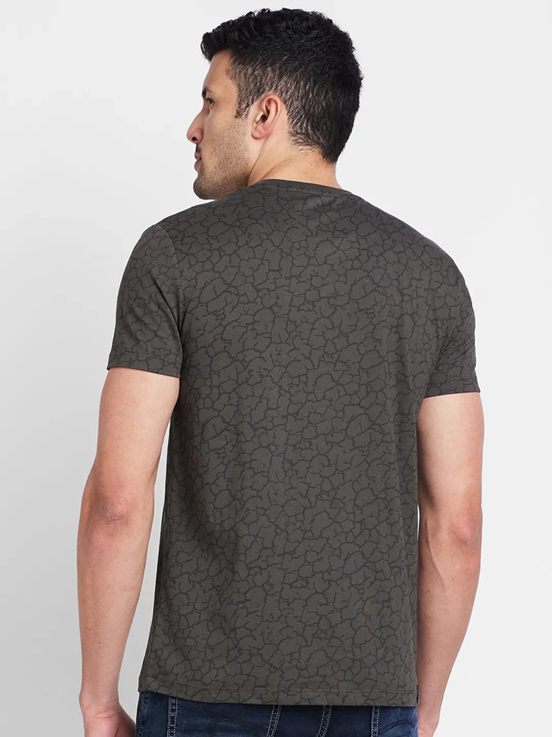 Black Regular Fit Men's Short Sleeves T-Shirt by Being Human Clothing - Image 3