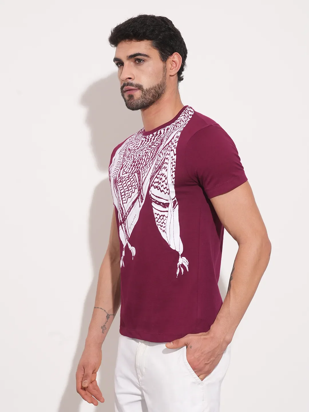 Brick Regular Fit Round Neck Men's T-Shirt by Being Human Clothing - Image 3