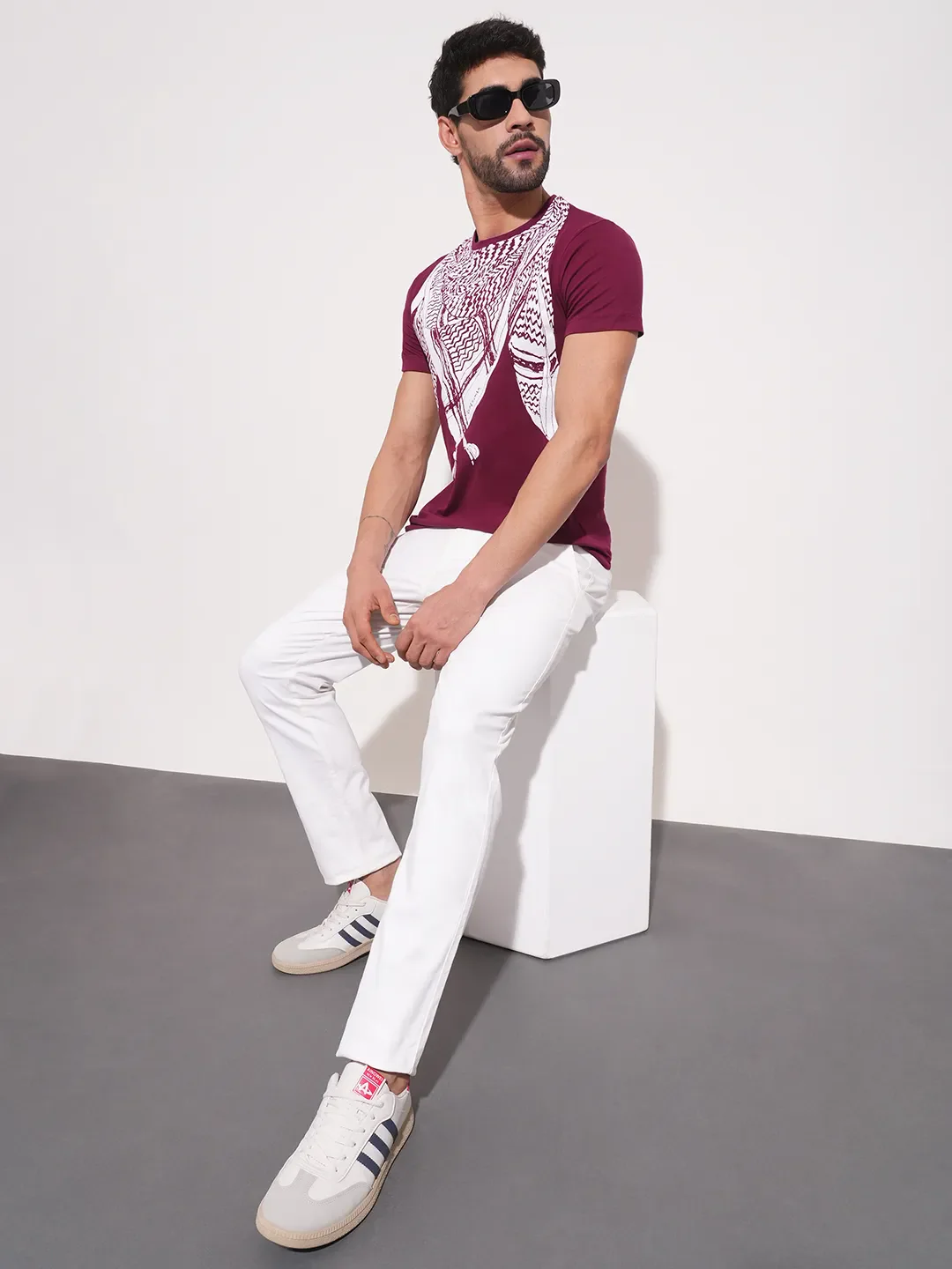 Brick Regular Fit Round Neck Men's T-Shirt by Being Human Clothing - Image 4