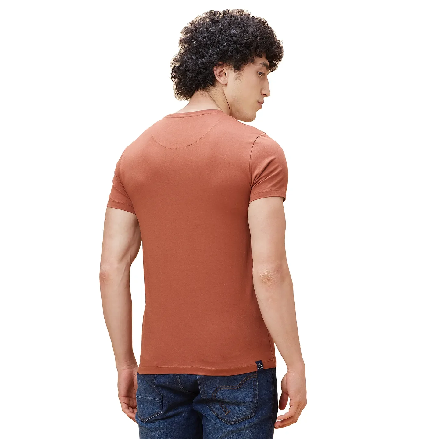 Brown Regular Fit Men's Short Sleeves T-Shirt by Being Human Clothing - Image 3