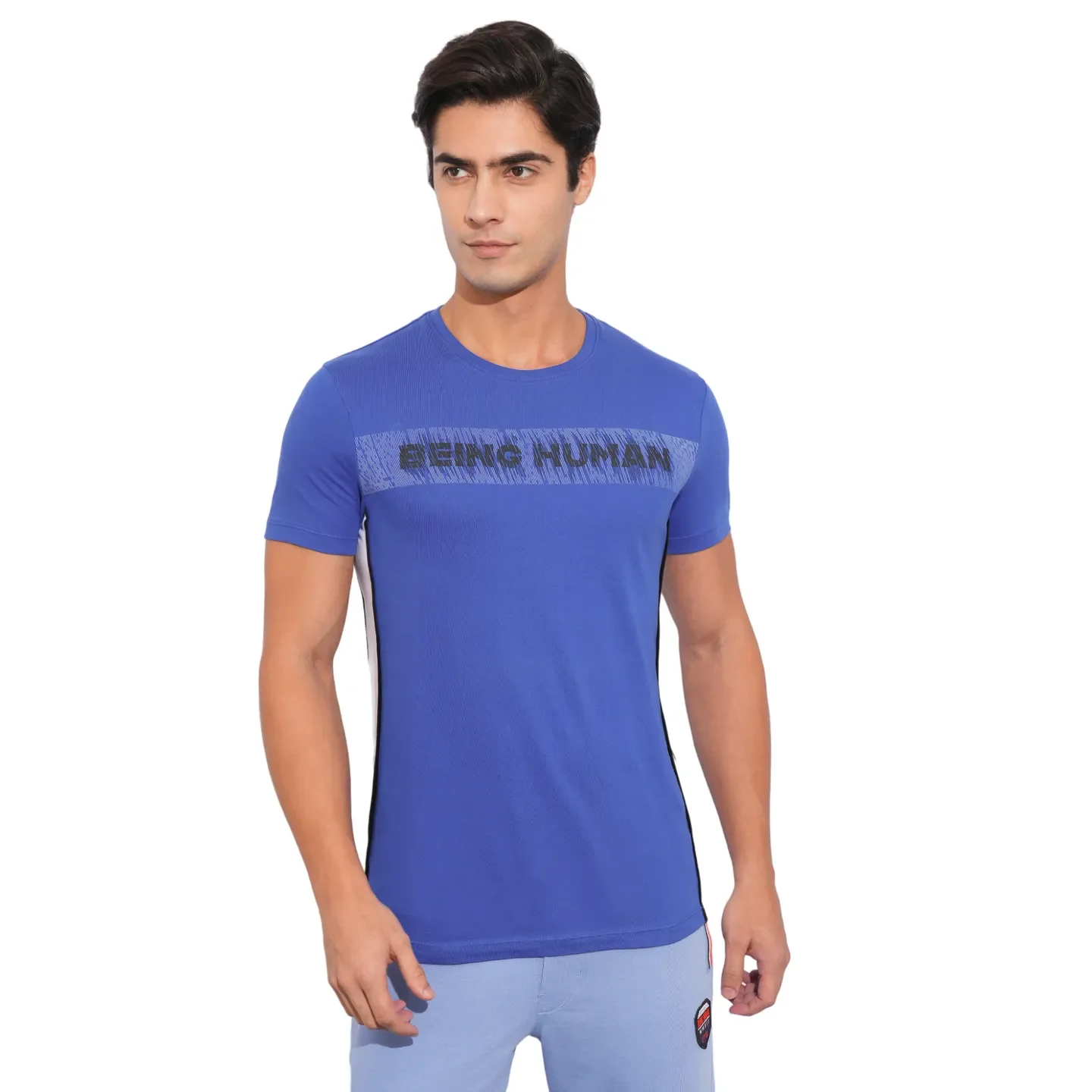 Blue Regular Fit Men's T-Shirt By Being Human Clothing