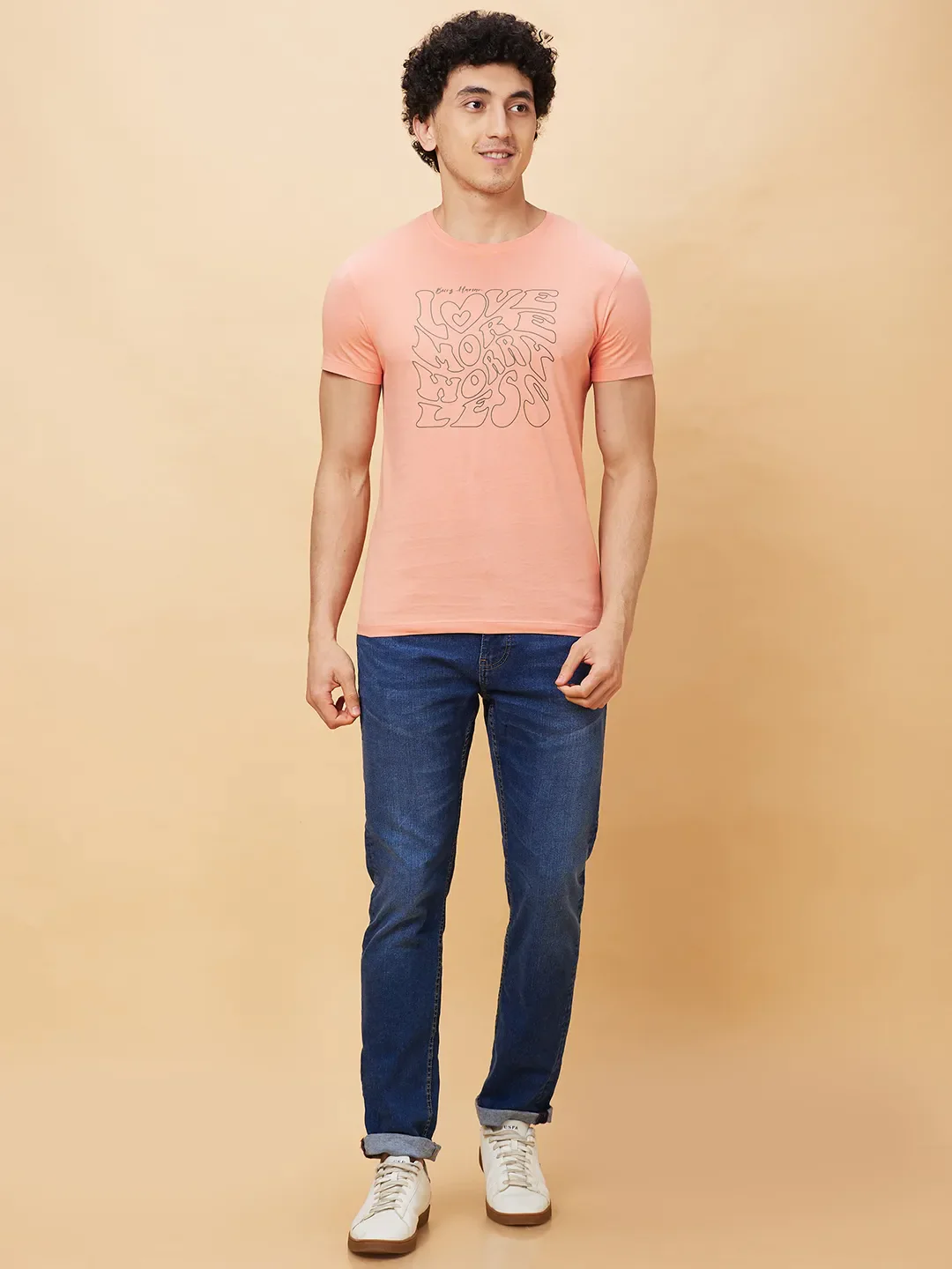 Coral Regular Fit Men's Short Sleeves T-Shirt by Being Human Clothing - Image 2