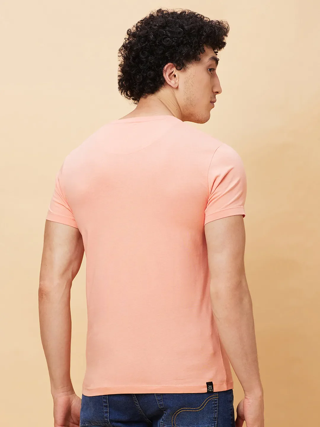 Coral Regular Fit Men's Short Sleeves T-Shirt by Being Human Clothing - Image 3