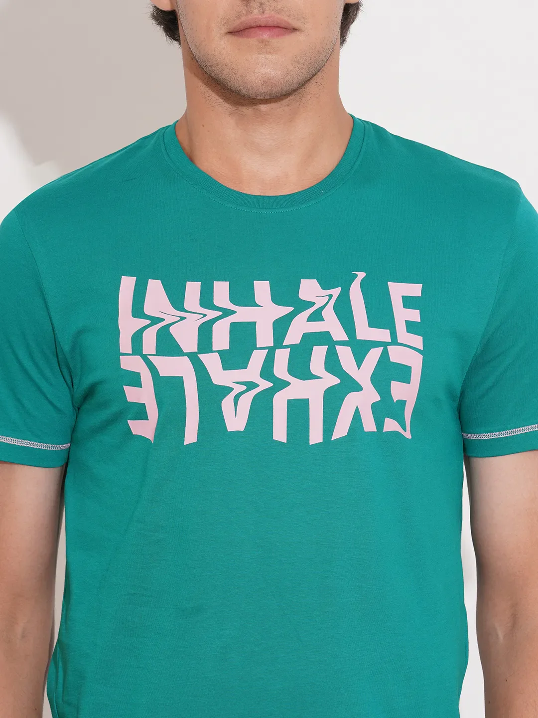 Blue Regular Fit Men's Short Sleeves T-Shirt by Being Human Clothing - Image 5