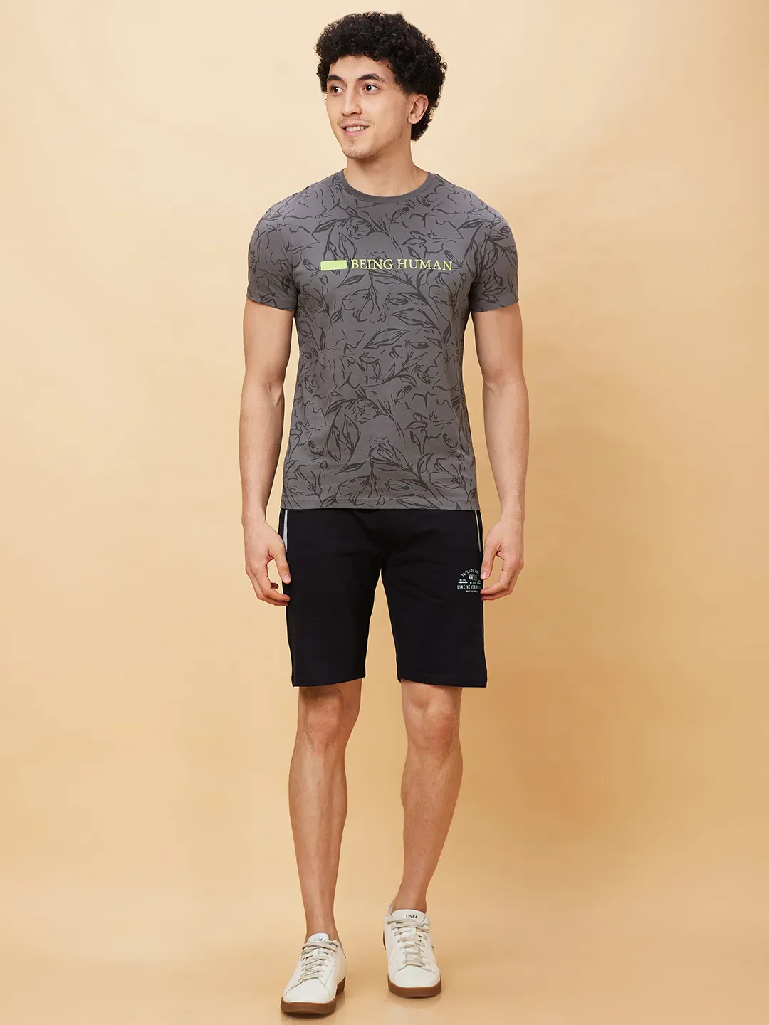 Grey Regular Fit Men's Short Sleeves T-Shirt by Being Human Clothing - Image 2