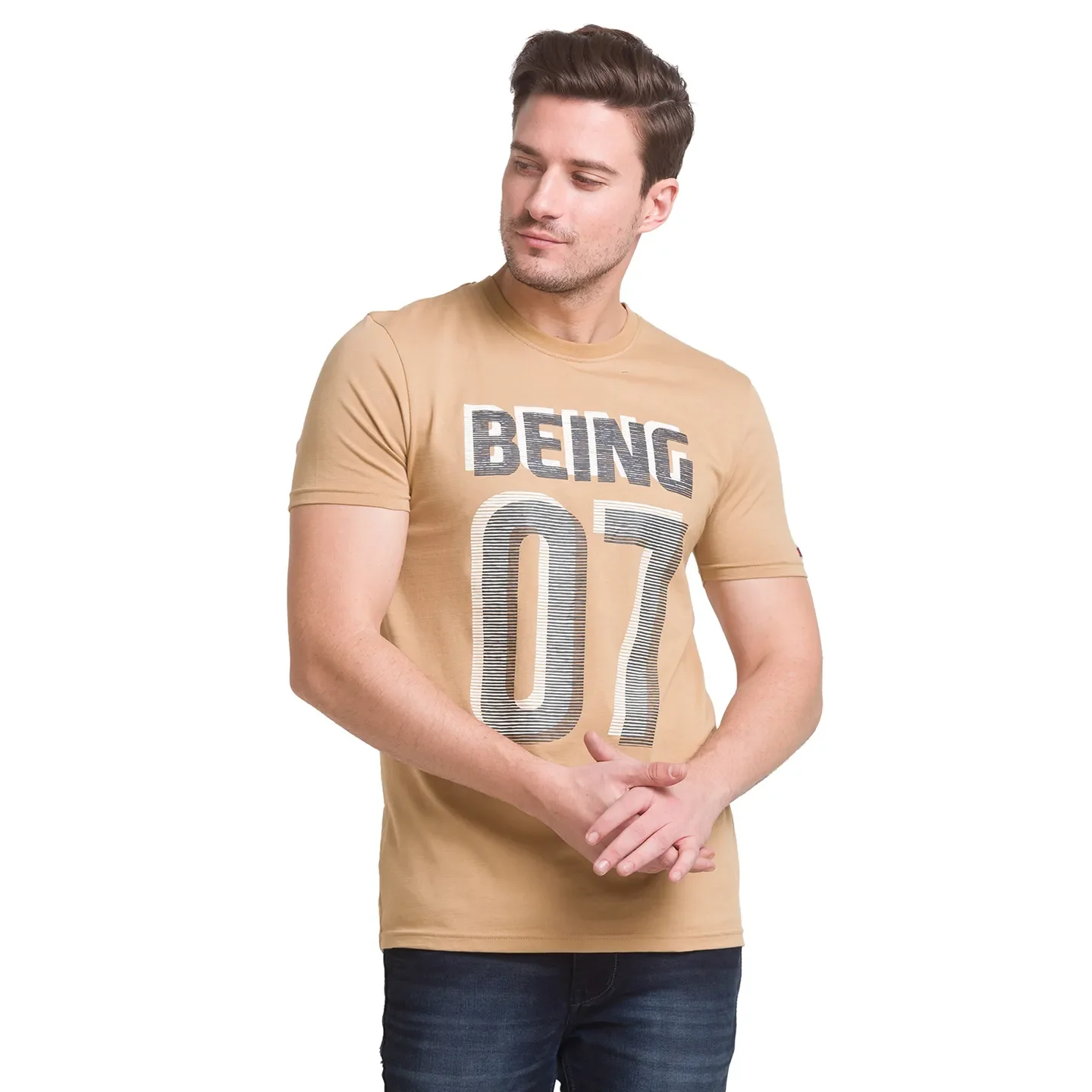 Iced Coffee Regular Fit Round Neck Men's T-Shirt by Being Human Clothing - Image 5