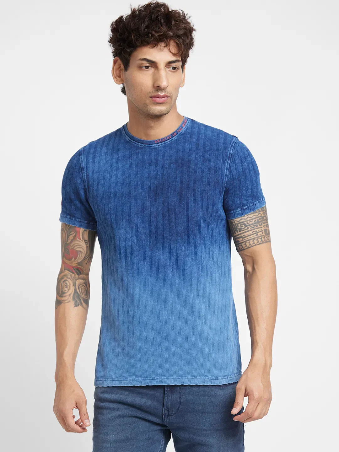 Purple Regular Fit Men's Short Sleeves T-Shirt by Being Human Clothing