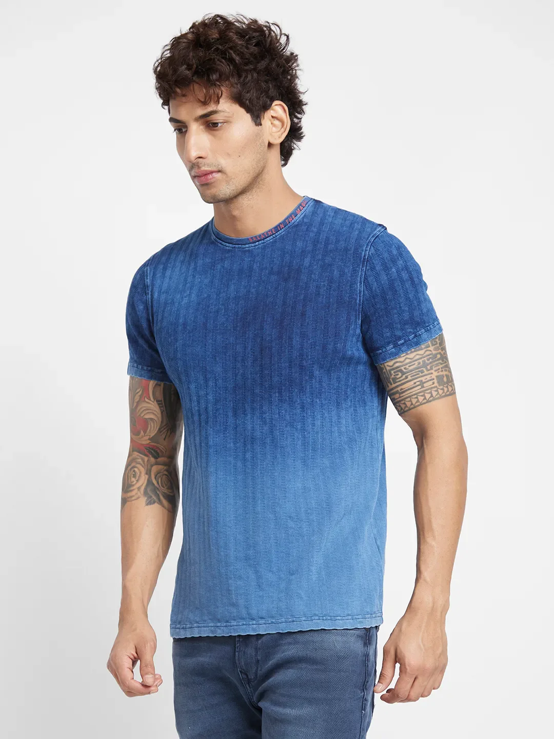 Purple Regular Fit Men's Short Sleeves T-Shirt by Being Human Clothing - Image 3
