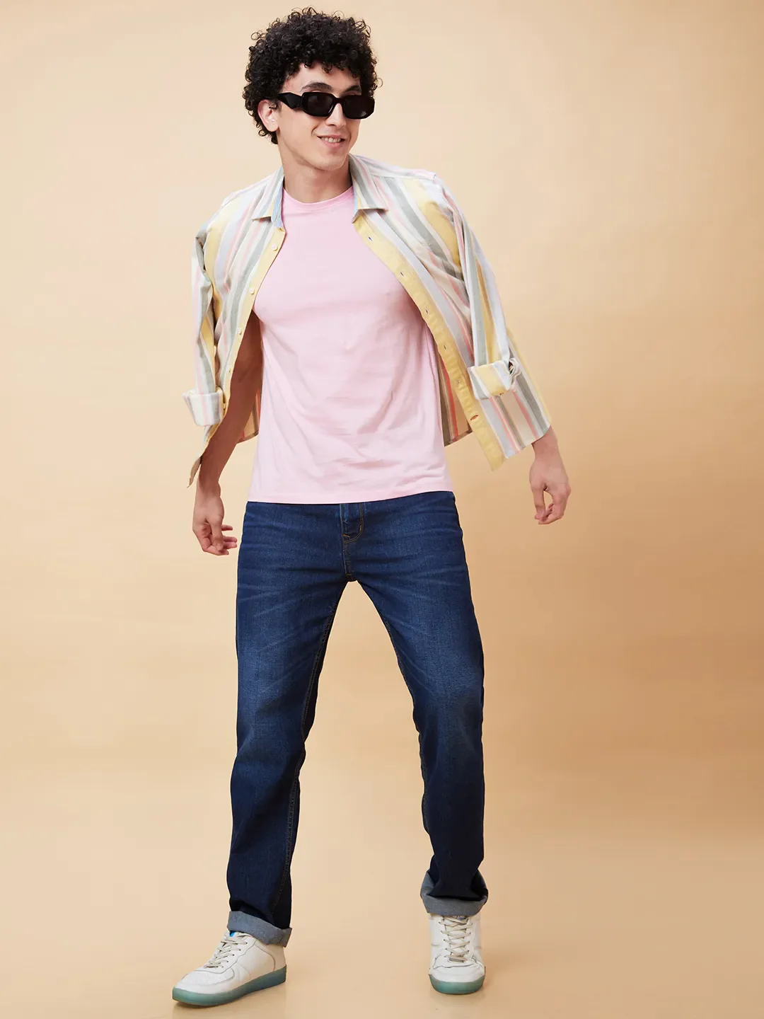 Pink Regular Fit Men's Short Sleeves T-Shirt by Being Human Clothing - Image 6