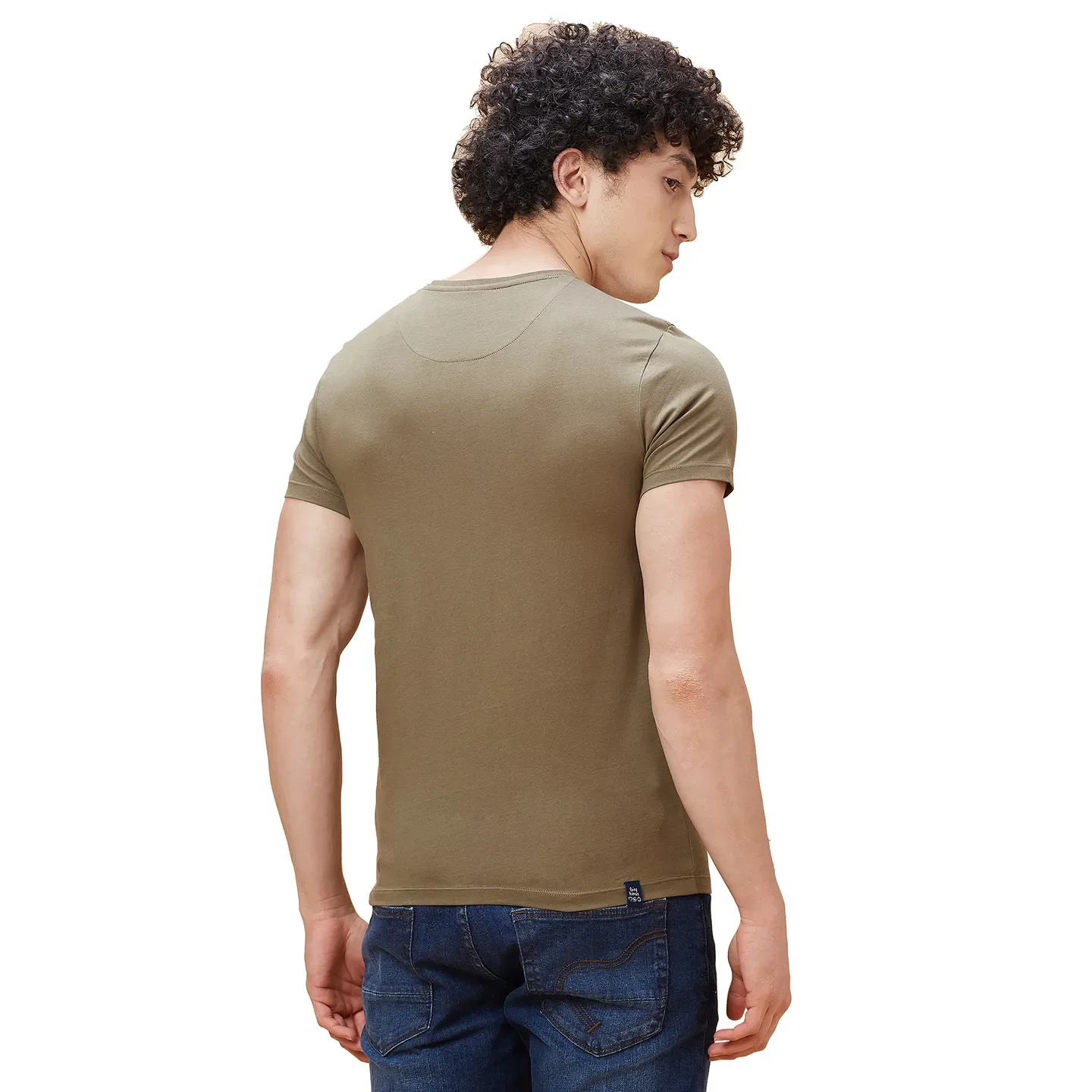Green Regular Fit Men's Short Sleeves T-Shirt by Being Human Clothing - Image 4