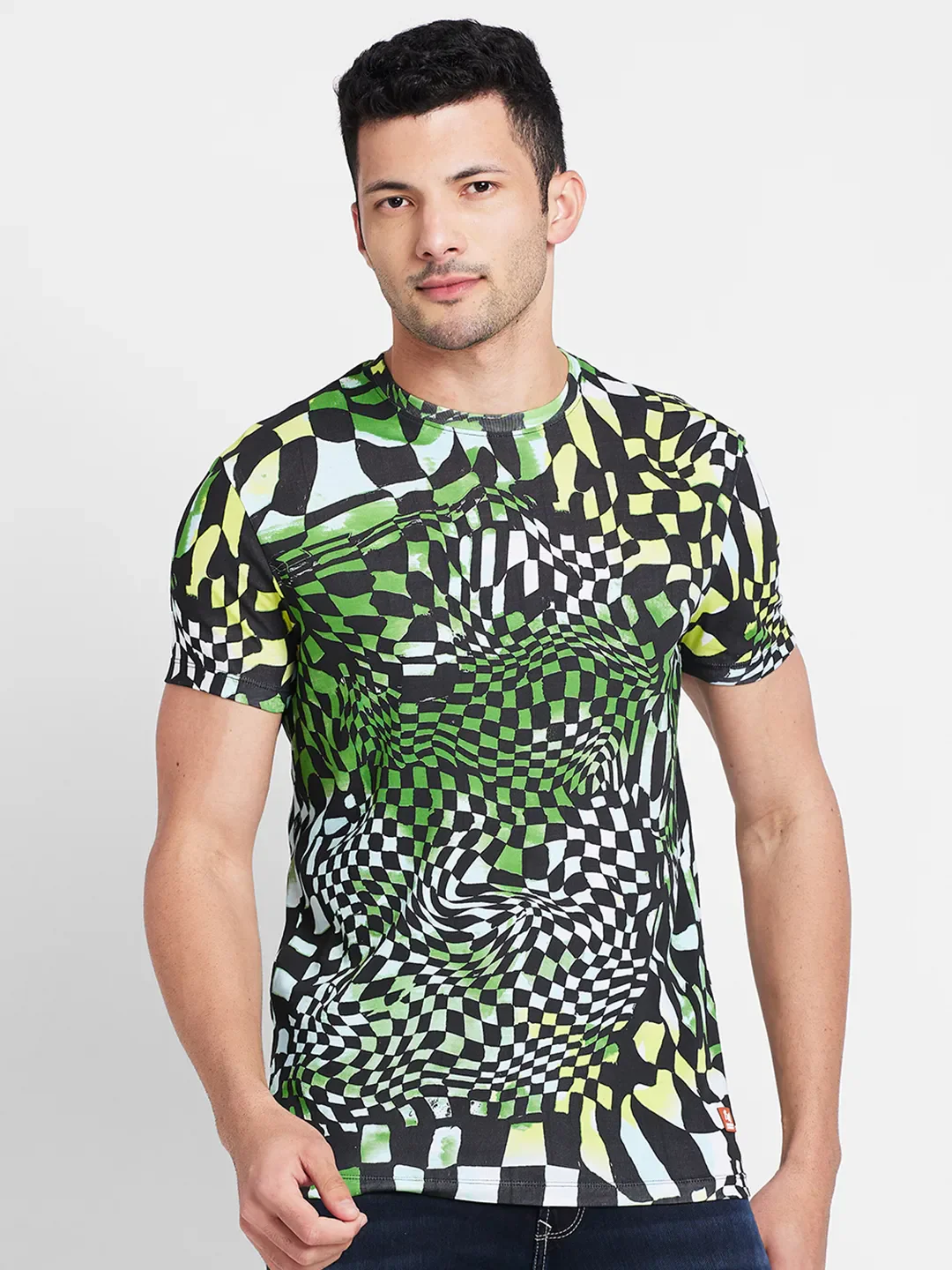 Moss Regular Fit Round Neck Men's T-Shirt by Being Human Clothing