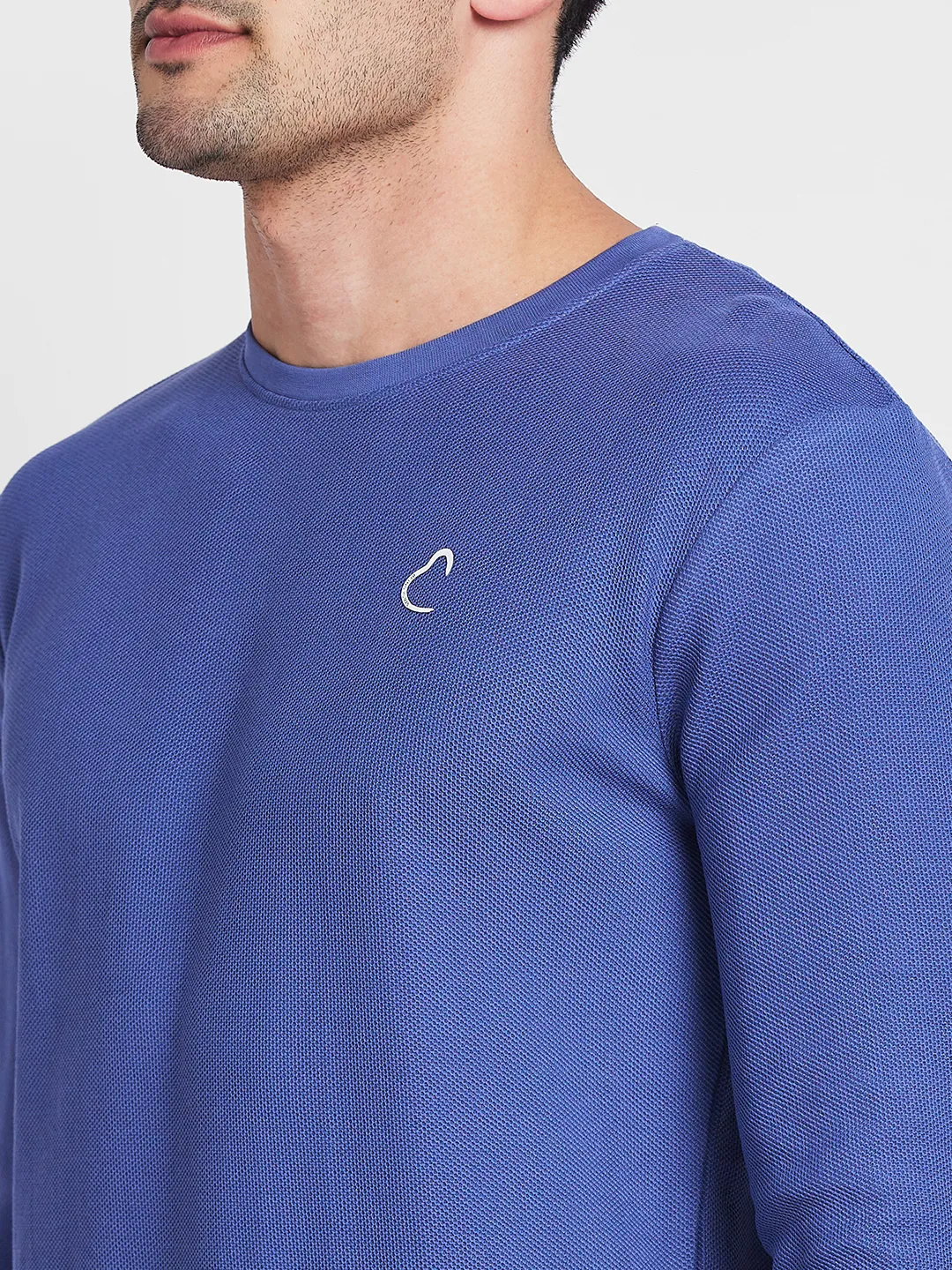 Navy Regular Fit Round Neck Men's T-Shirt by Being Human Clothing - Image 5