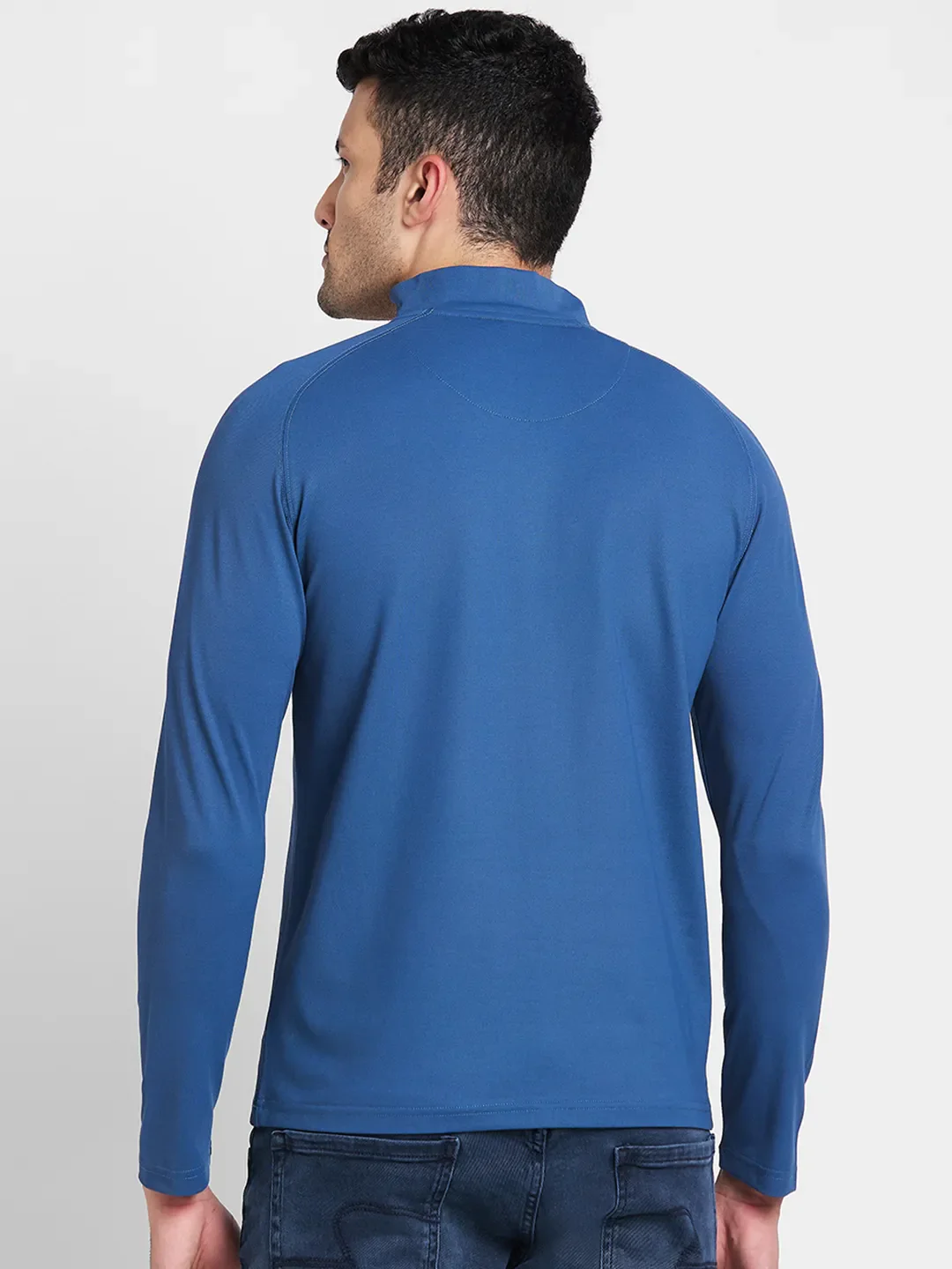 Navy Regular Fit Round Neck Men's T-Shirt by Being Human Clothing - Image 3
