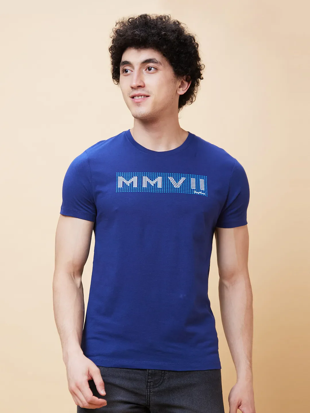 Navy Regular Fit Men's Short Sleeves T-Shirt by Being Human Clothing