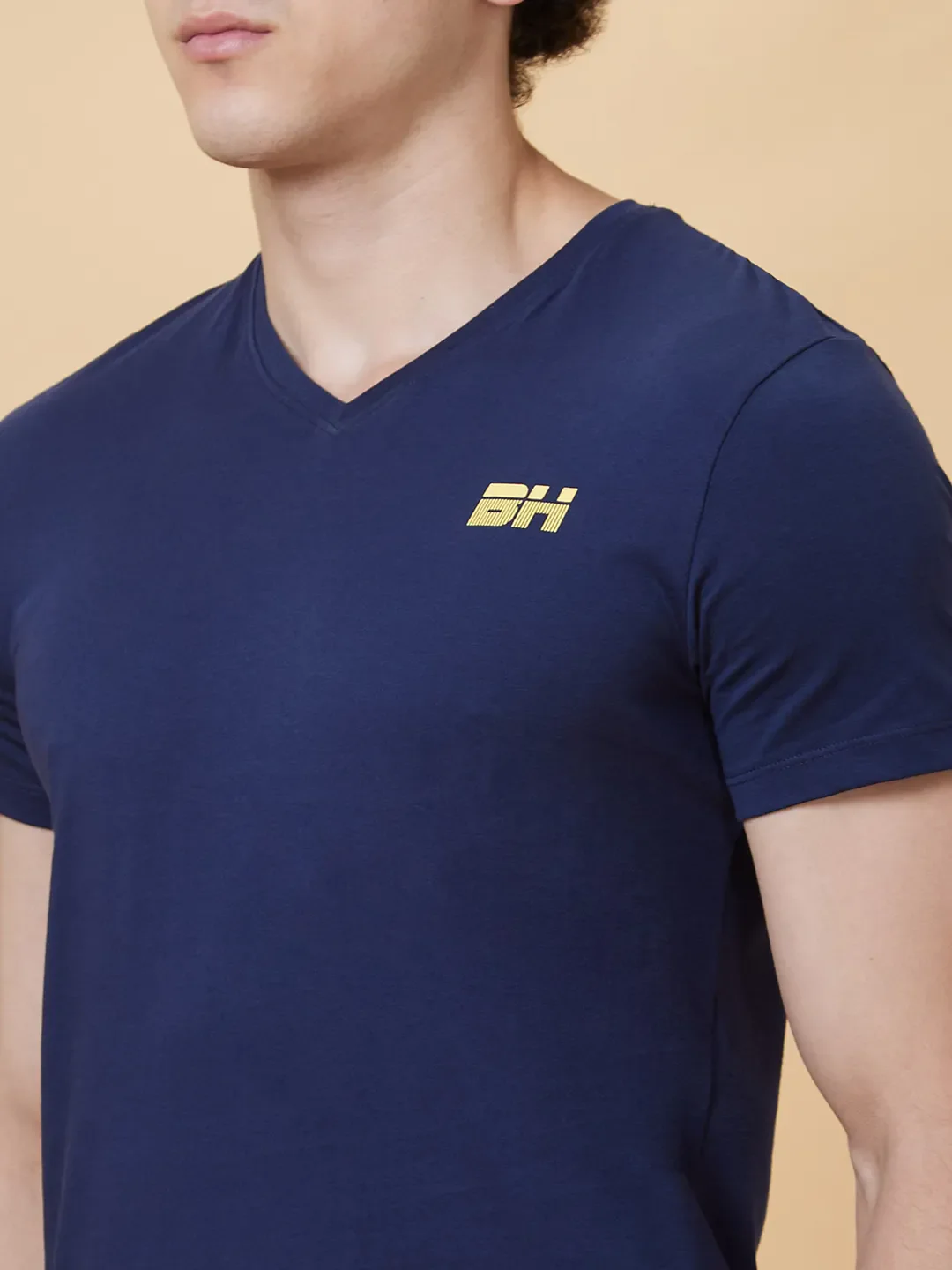 Navy Regular Fit Men's Short Sleeves T-Shirt by Being Human Clothing - Image 4