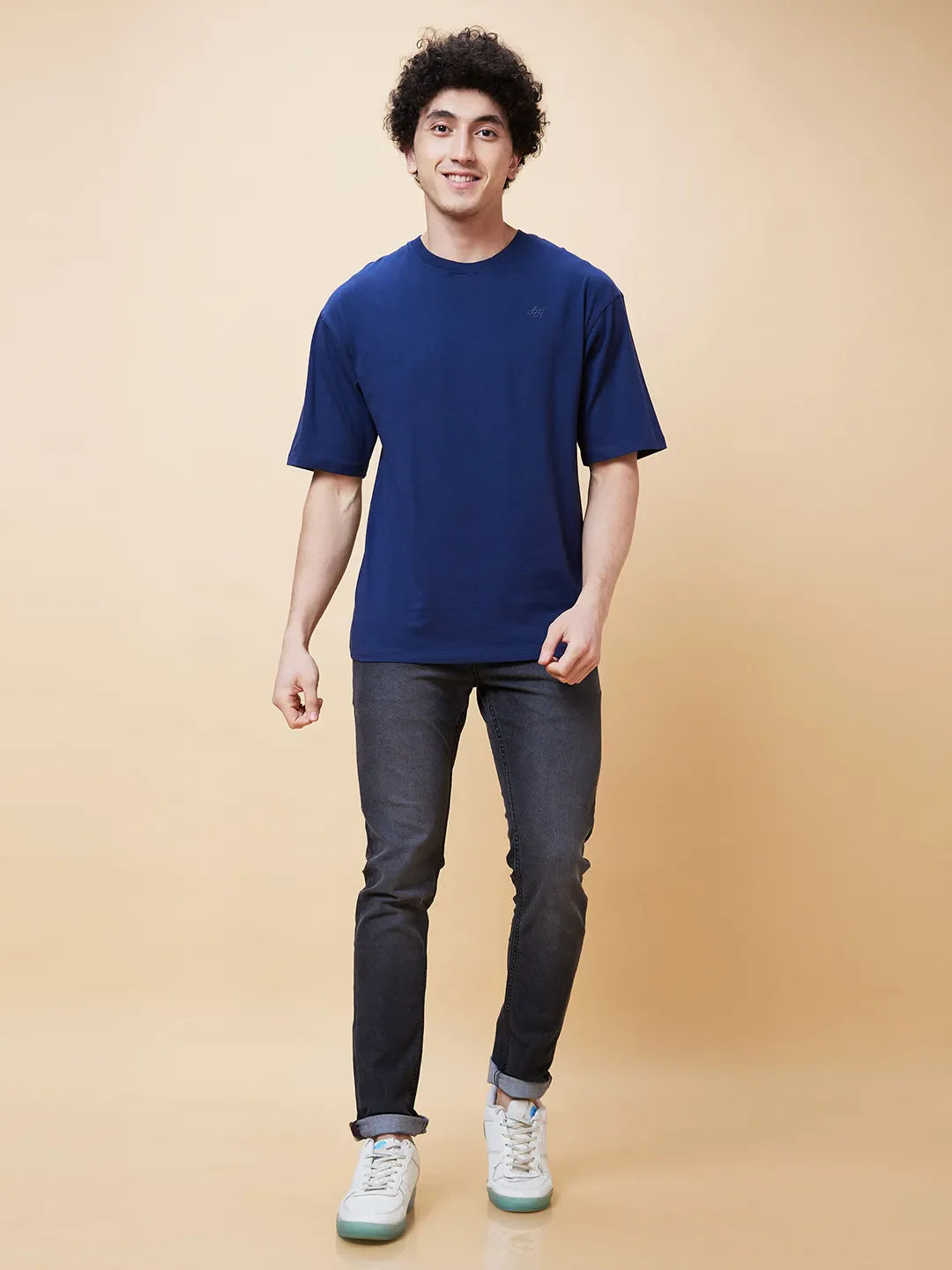 Navy Regular Fit Men's Short Sleeves T-Shirt by Being Human Clothing