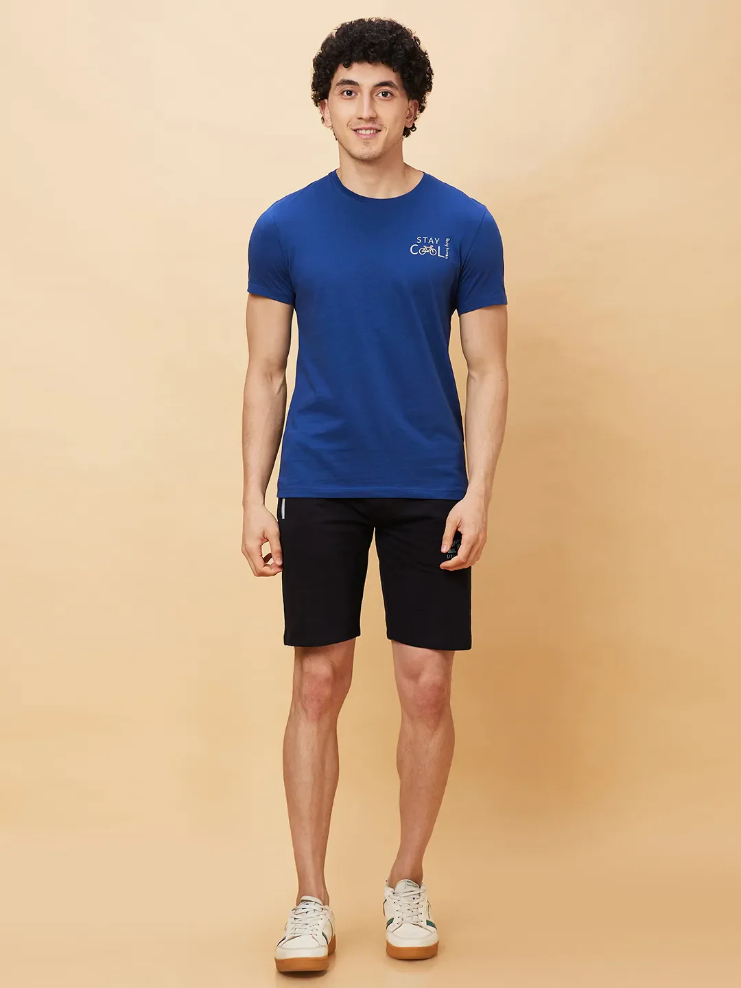 Navy Regular Fit Men's Short Sleeves T-Shirt by Being Human Clothing - Image 2