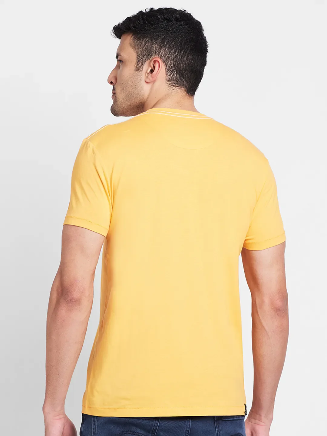 Orange Regular Fit Round Neck Men's T-Shirt by Being Human Clothing - Image 3