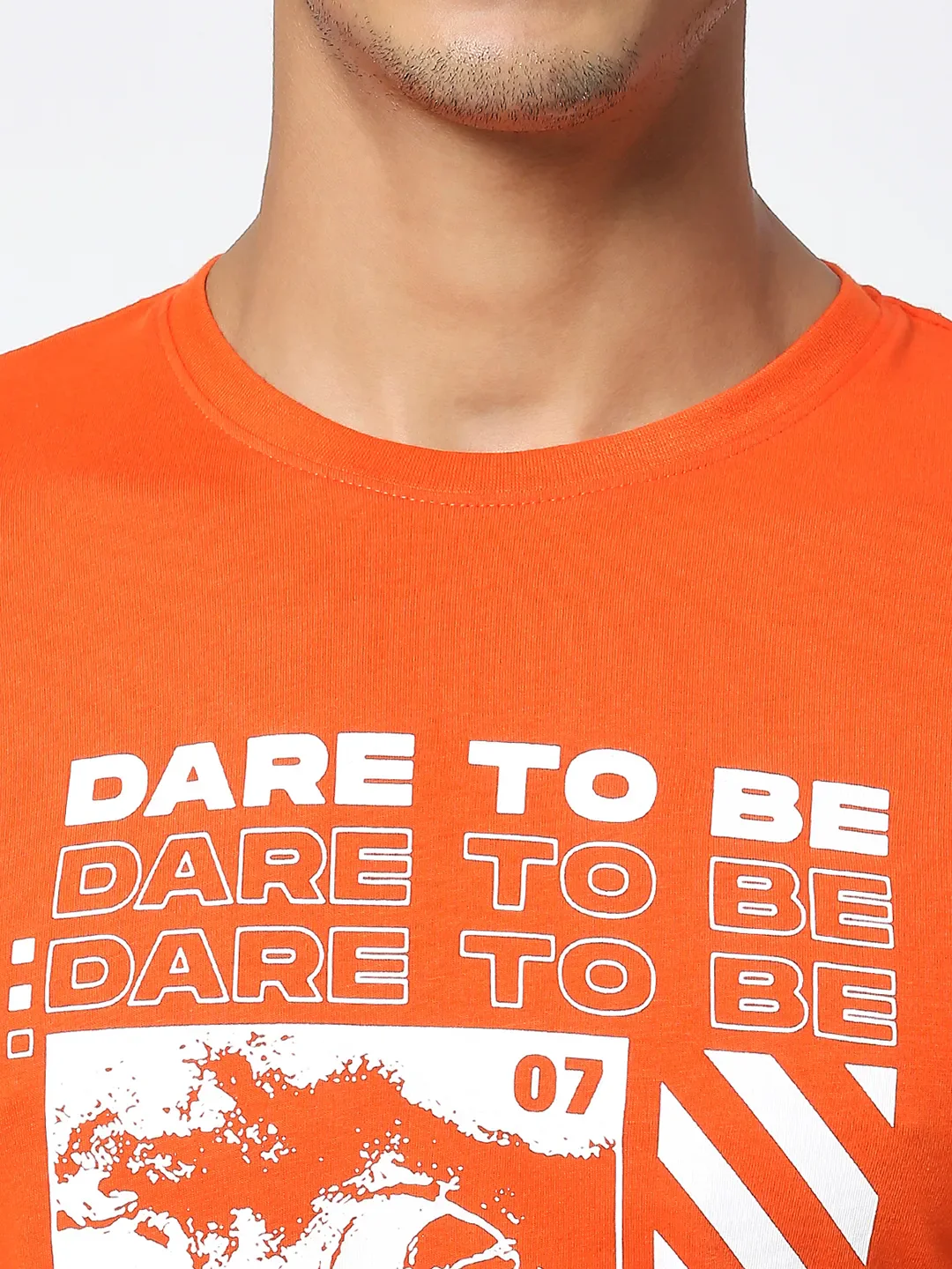 Orange Regular Fit Men's Short Sleeves T-Shirt by Being Human Clothing - Image 5