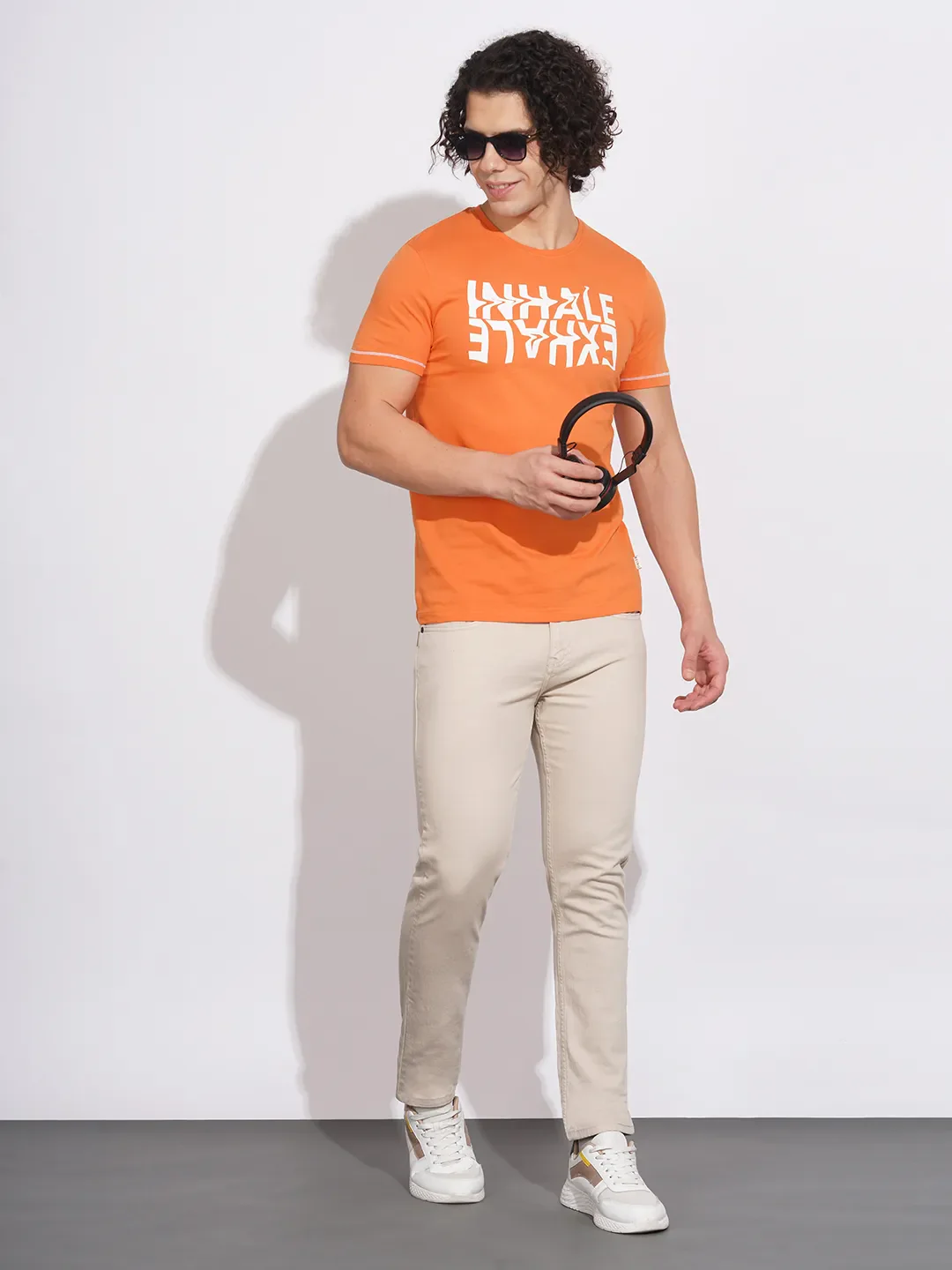 Orange Regular Fit Men's Short Sleeves T-Shirt by Being Human Clothing - Image 4
