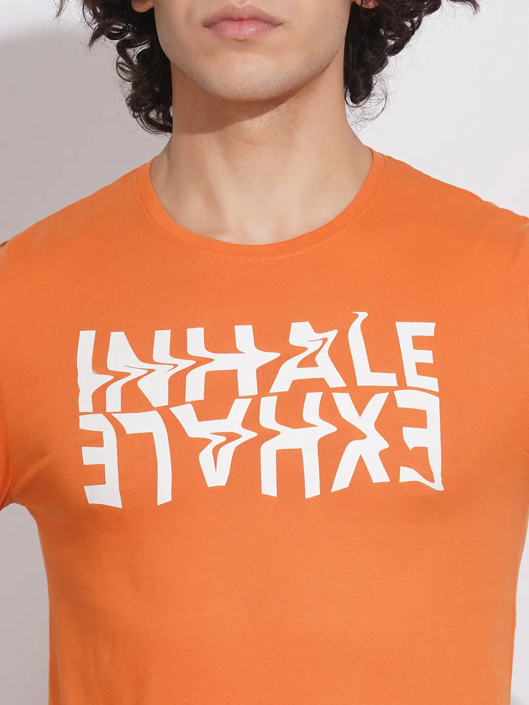 Orange Regular Fit Men's Short Sleeves T-Shirt by Being Human Clothing - Image 5