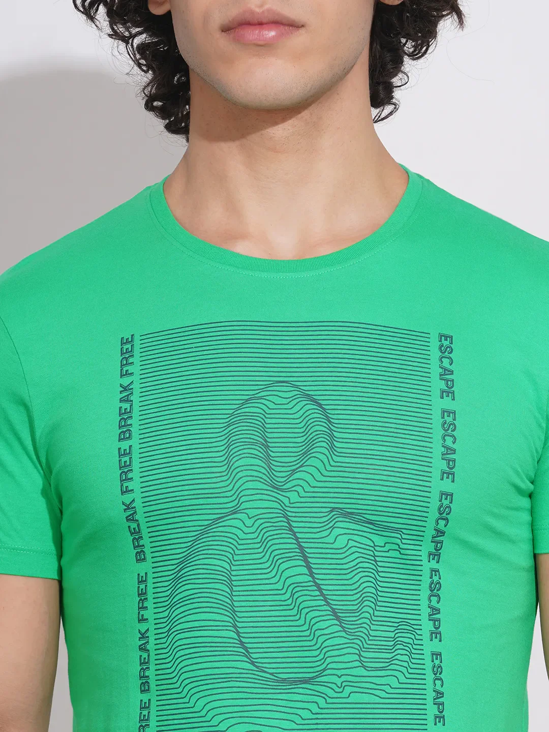 Green Regular Fit Men's Short Sleeves T-Shirt by Being Human Clothing - Image 5