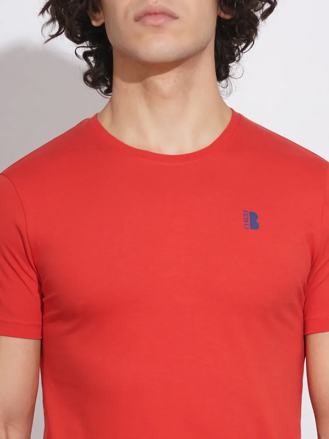 Red Regular Fit Men's Short Sleeves T-Shirt by Being Human Clothing - Image 5