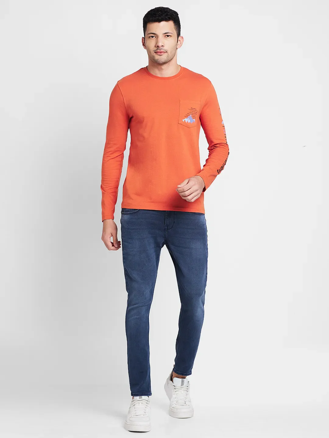 Rust Regular Fit Round Neck Men's T-Shirt by Being Human Clothing - Image 2