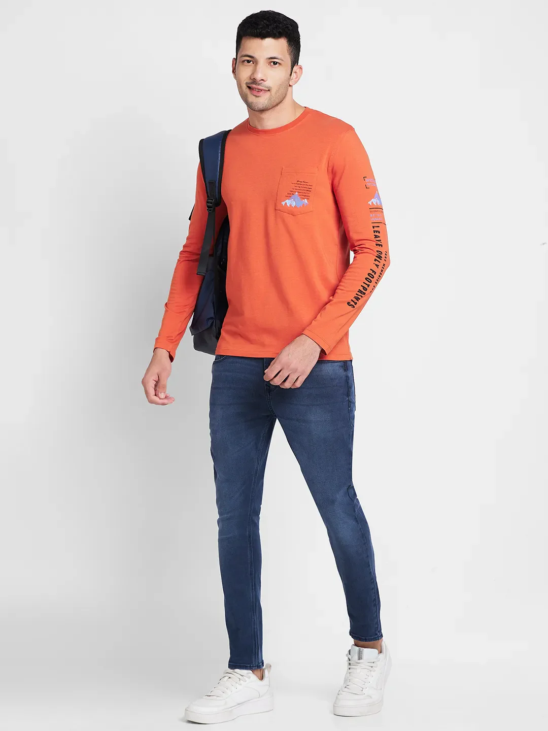 Rust Regular Fit Round Neck Men's T-Shirt by Being Human Clothing - Image 4