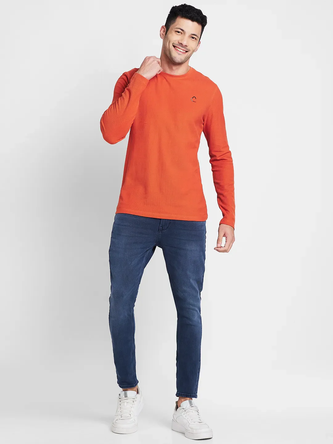 Rust Regular Fit Round Neck Men's T-Shirt by Being Human Clothing - Image 2
