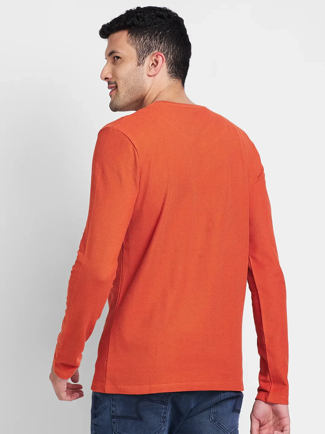 Rust Regular Fit Round Neck Men's T-Shirt by Being Human Clothing - Image 3
