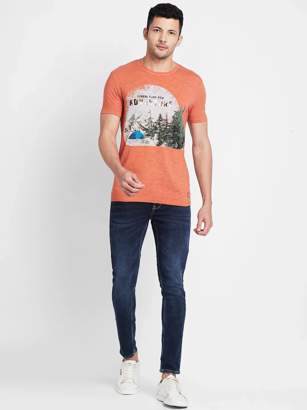 Rust Regular Fit Round Neck Men's T-Shirt by Being Human Clothing - Image 2