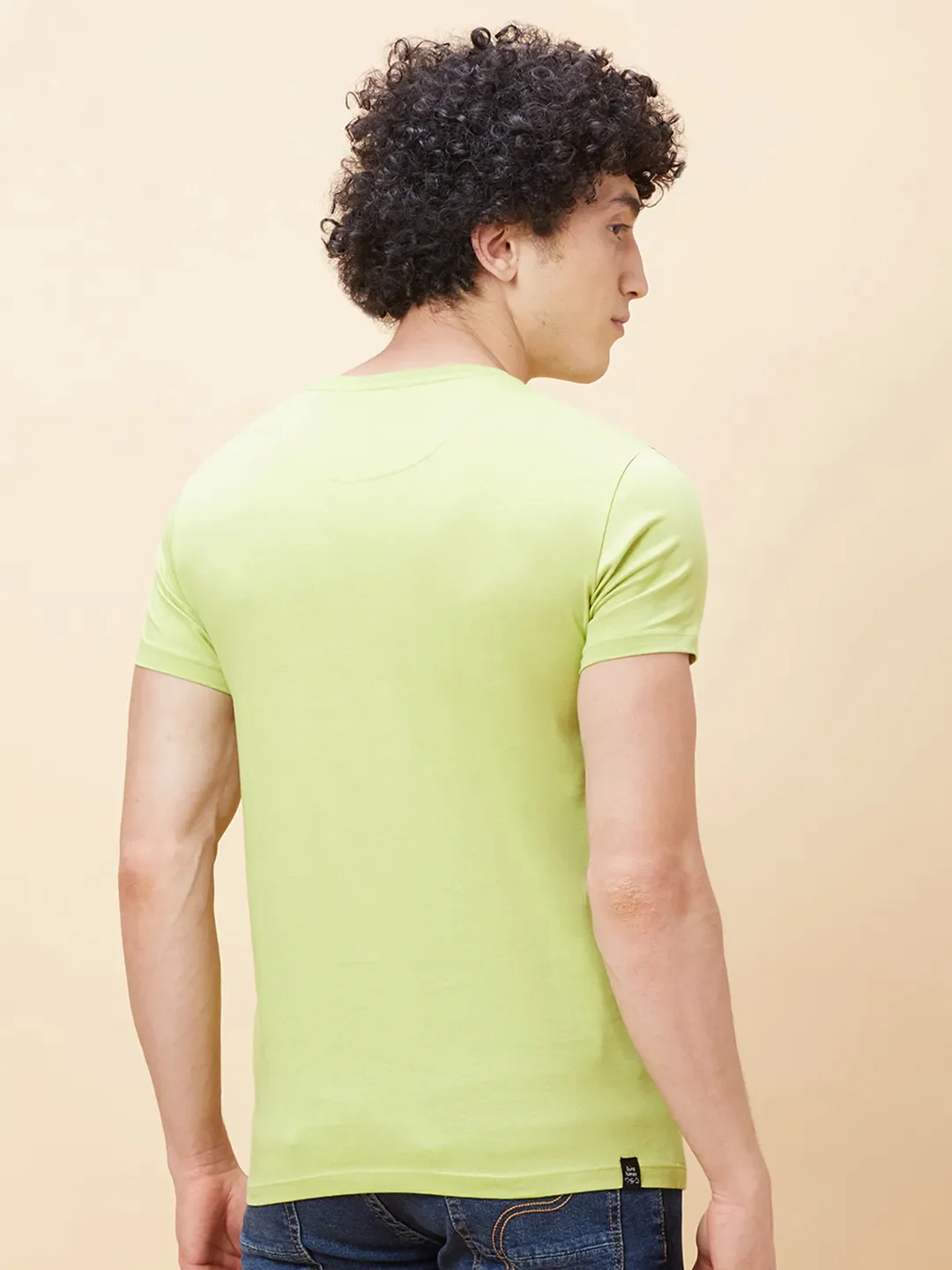 Green Regular Fit Men's Short Sleeves T-Shirt by Being Human Clothing - Image 4