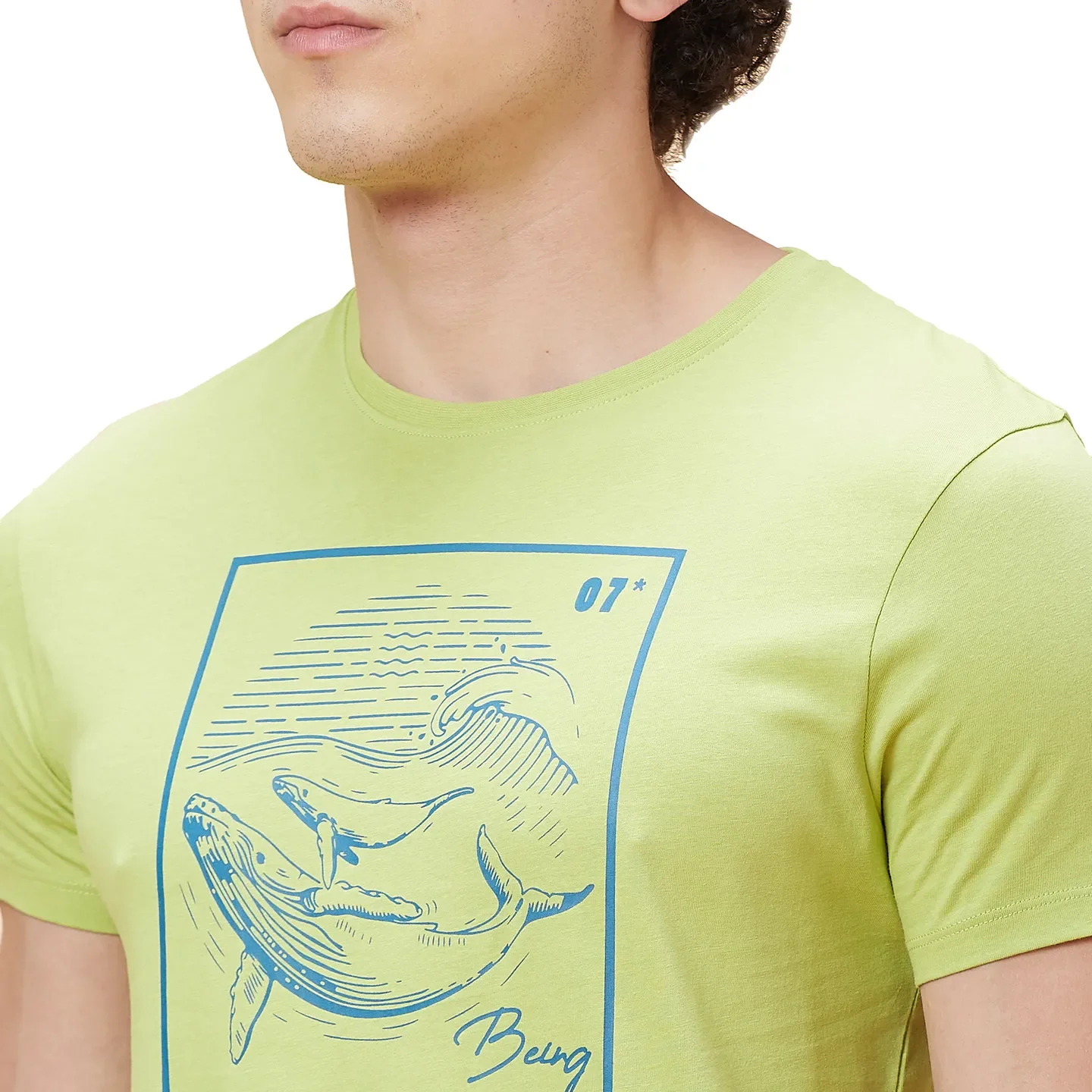 Green Regular Fit Men's Short Sleeves T-Shirt by Being Human Clothing - Image 5