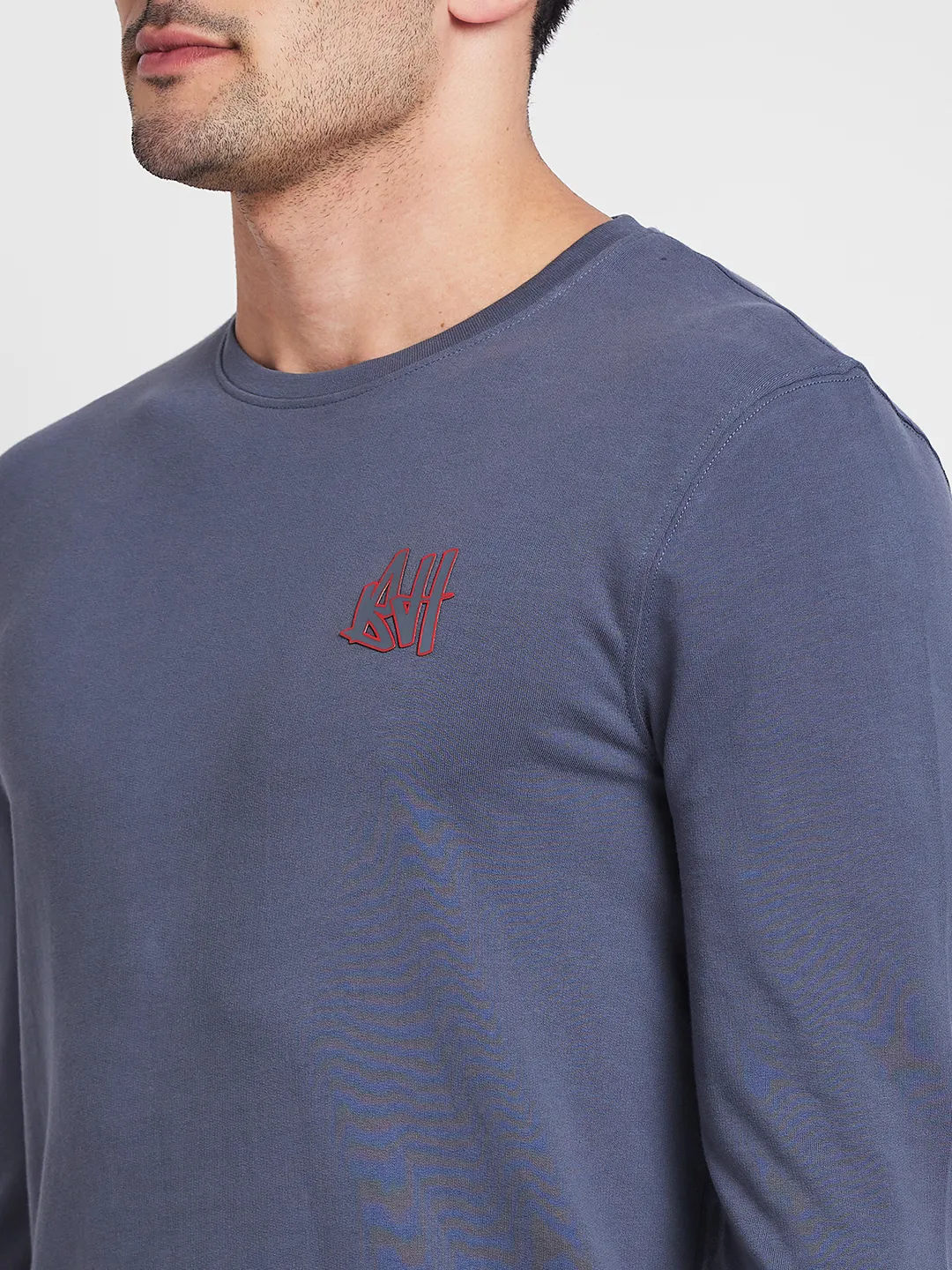Slate Grey Regular Fit Round Neck Men's T-Shirt by Being Human Clothing - Image 5