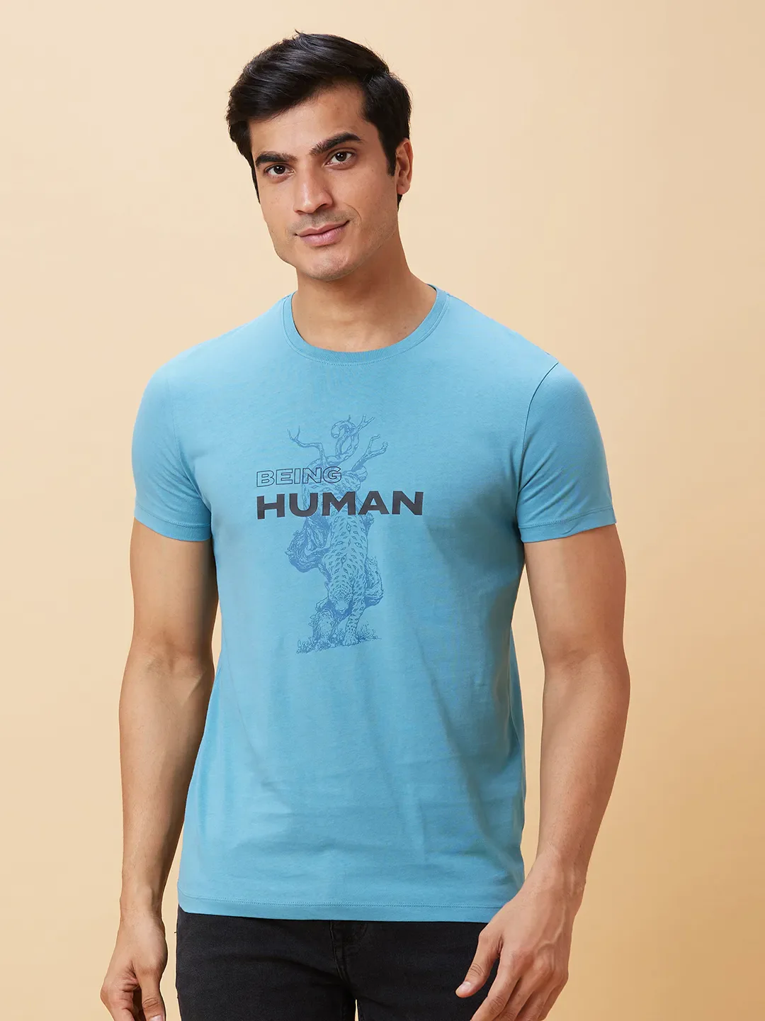 Still Water Regular Fit Round Neck Men's T-Shirt by Being Human Clothing - Image 6